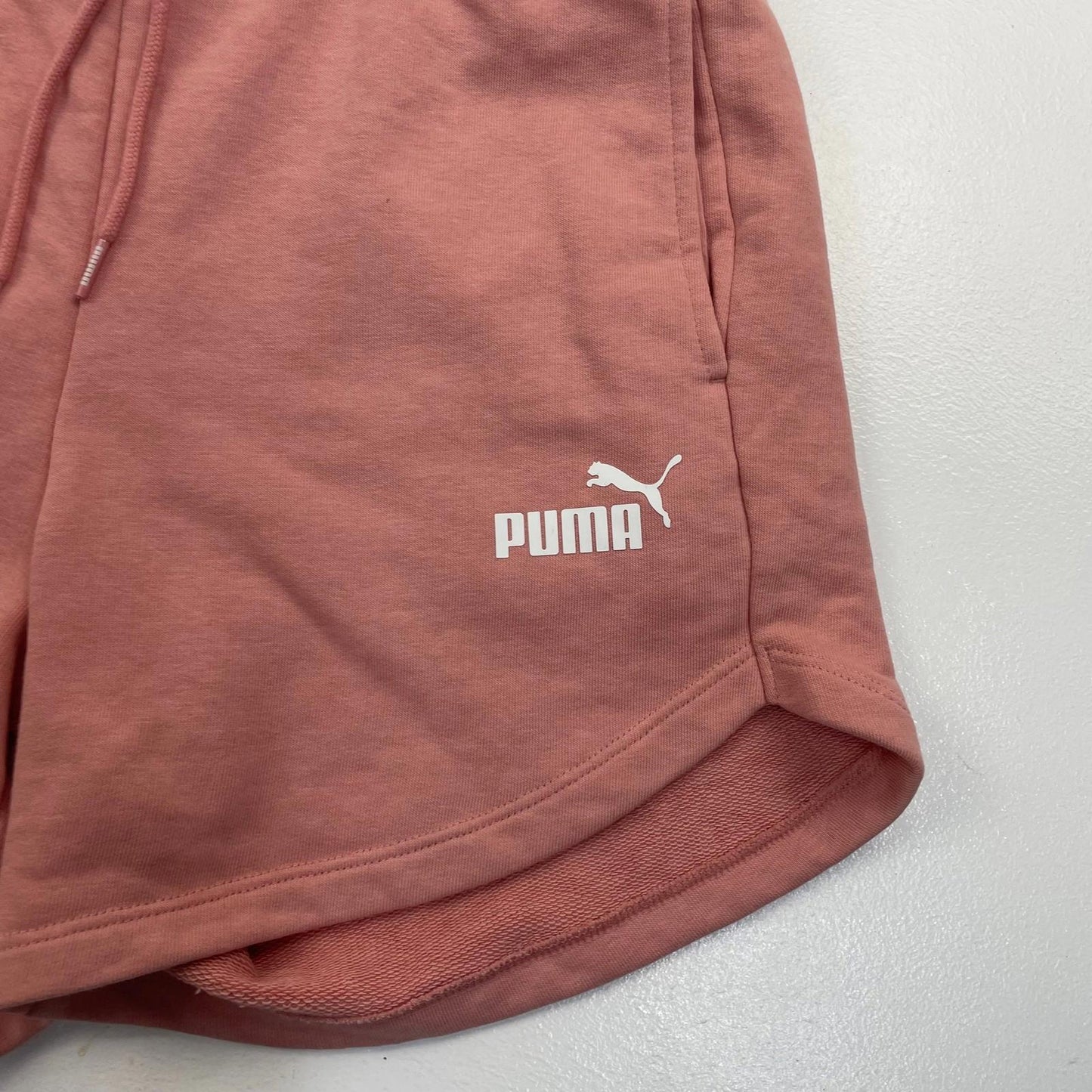 Puma Women's Activewear Shorts Drawstring Waist Pink Sports S