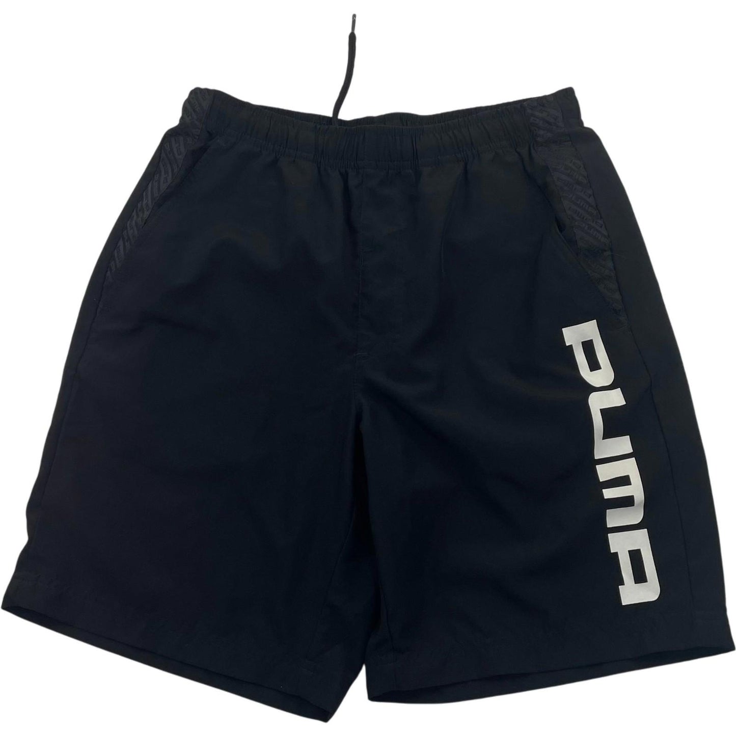 PUMA Activewear Shorts Black Drawstring Elastic Waist Mens Size S