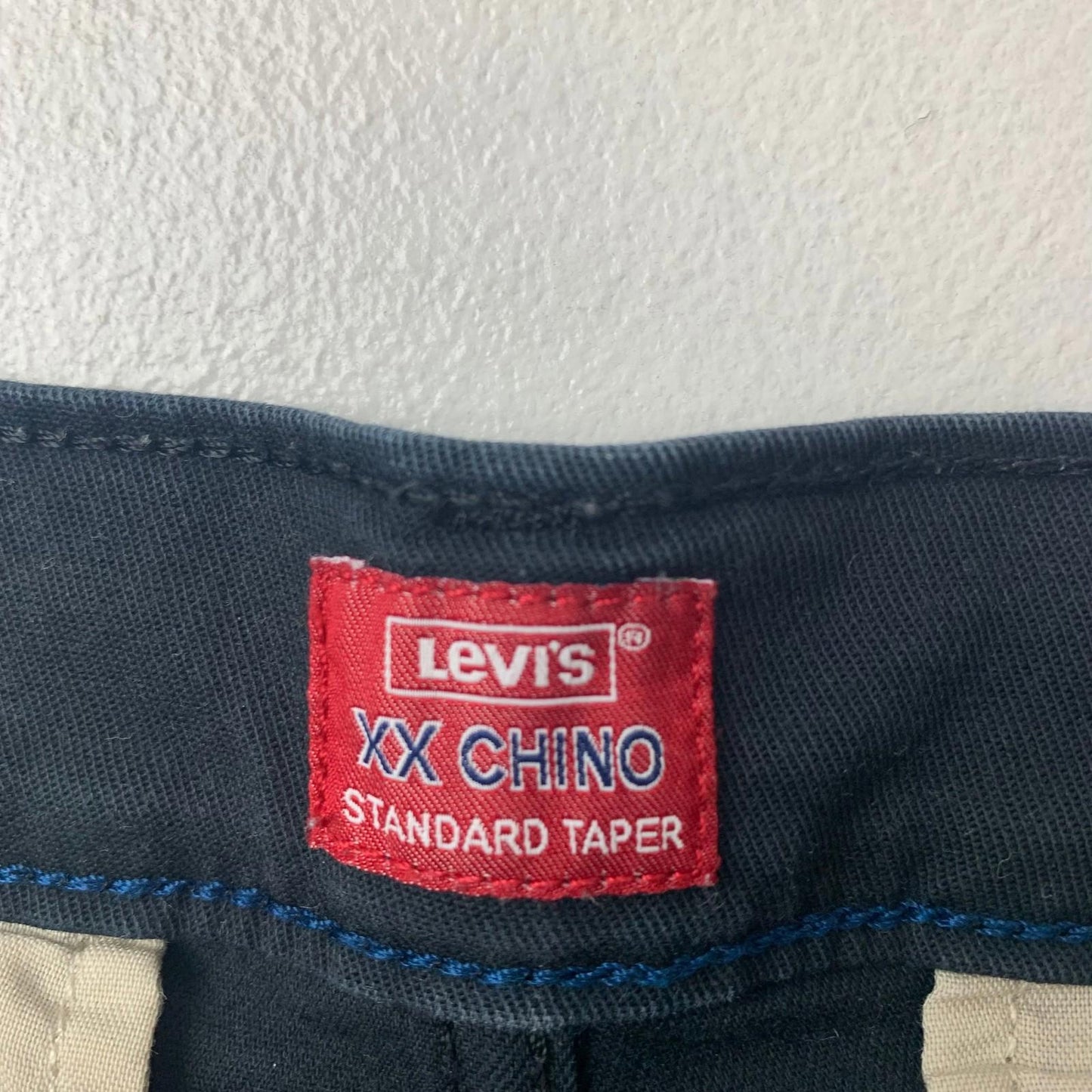 Levi's XX Chino Standard Taper Black Trousers Classic Look Men's 31 X 30