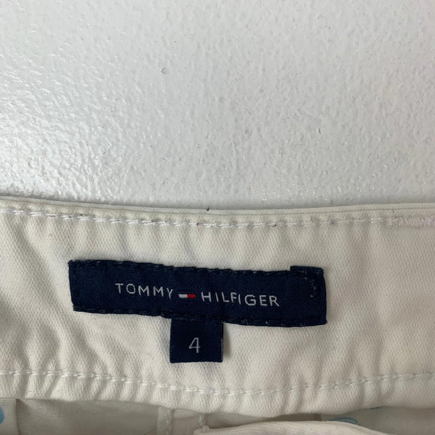 Tommy Hilfiger Bermuda Shorts White Cotton Women UK Size 8