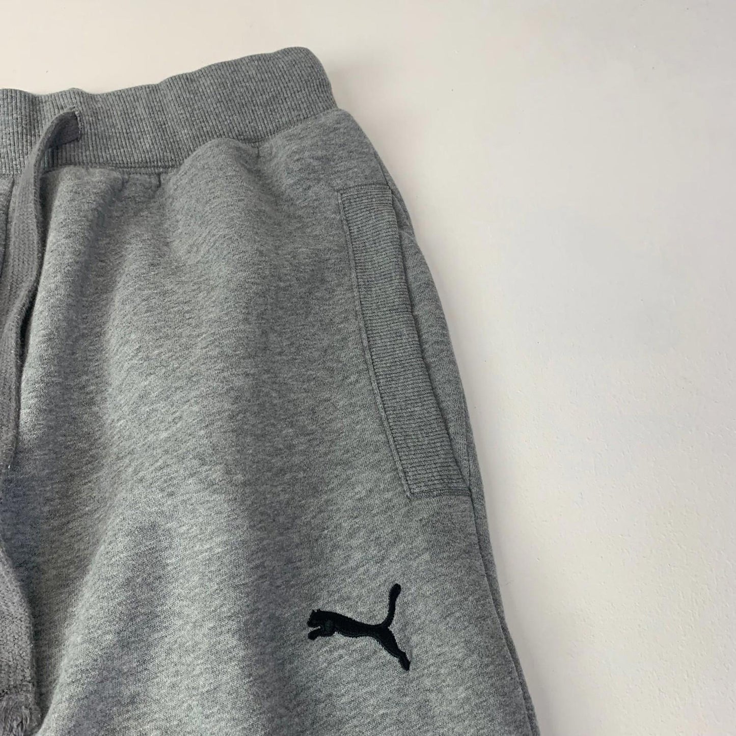 Puma Sweatpants Joggers Drawstring Logo Grey Womens M