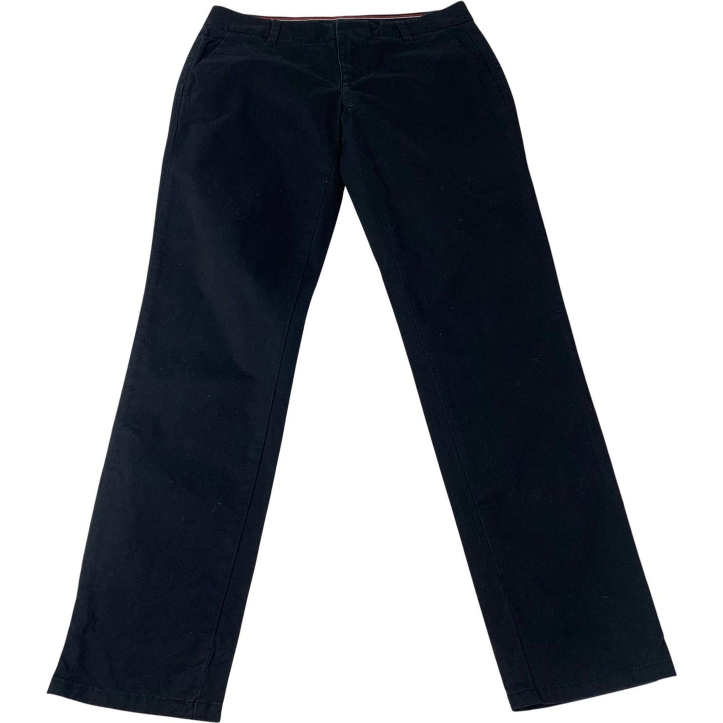 Tommy Hilfiger Hampton Stretch Slim Chino Trousers Black Women UK 10