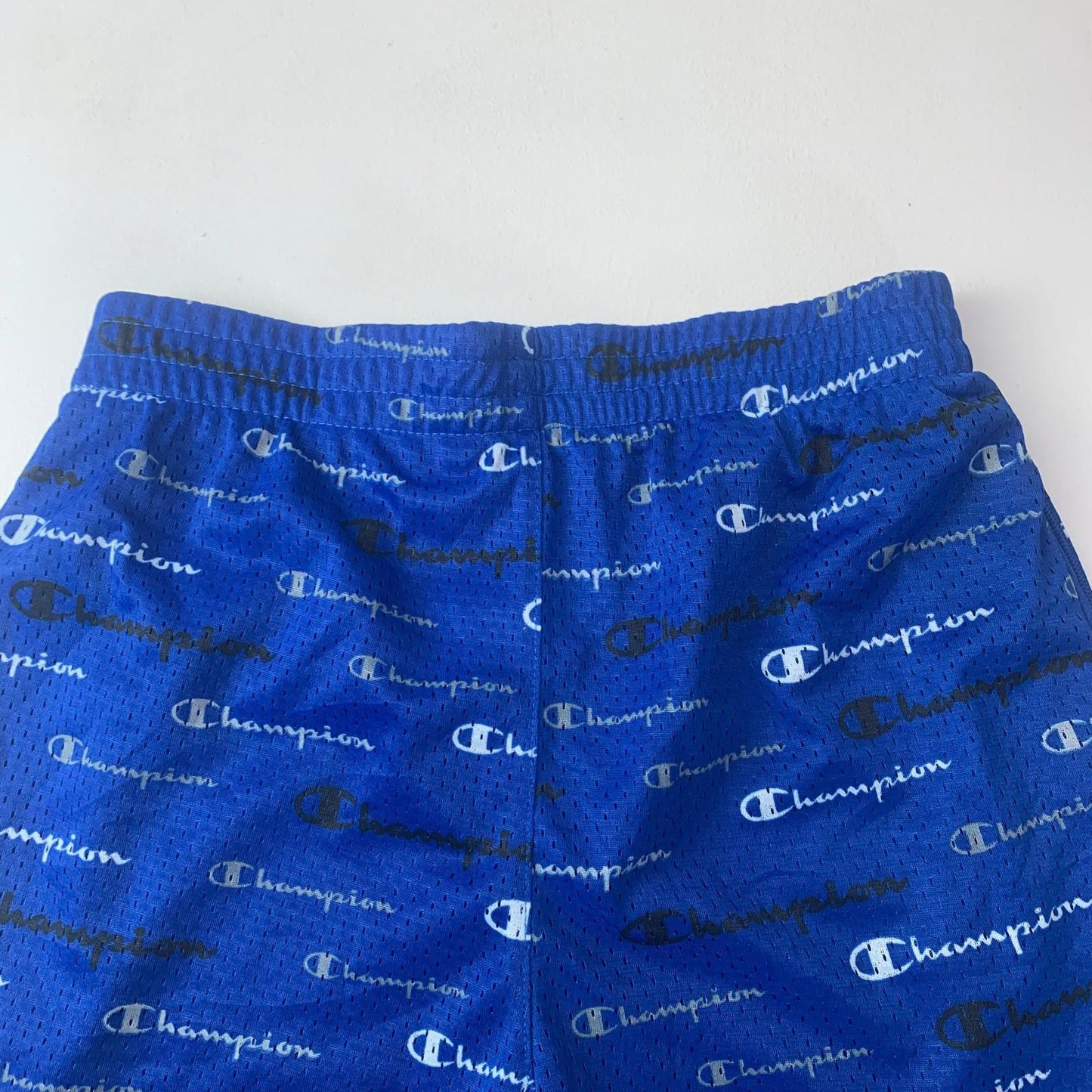 Champion Athletic Shorts All Over Print Mesh Blue Boys Large L