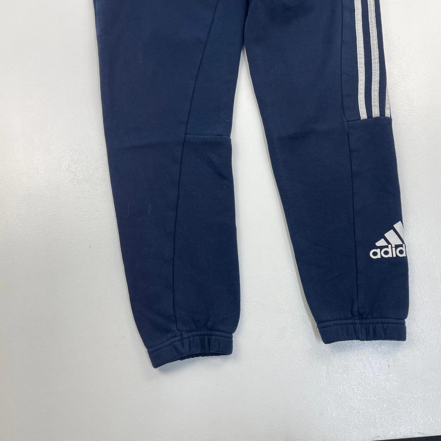 Adidas Track Pants Joggers Stripe Navy Blue Mens UK S