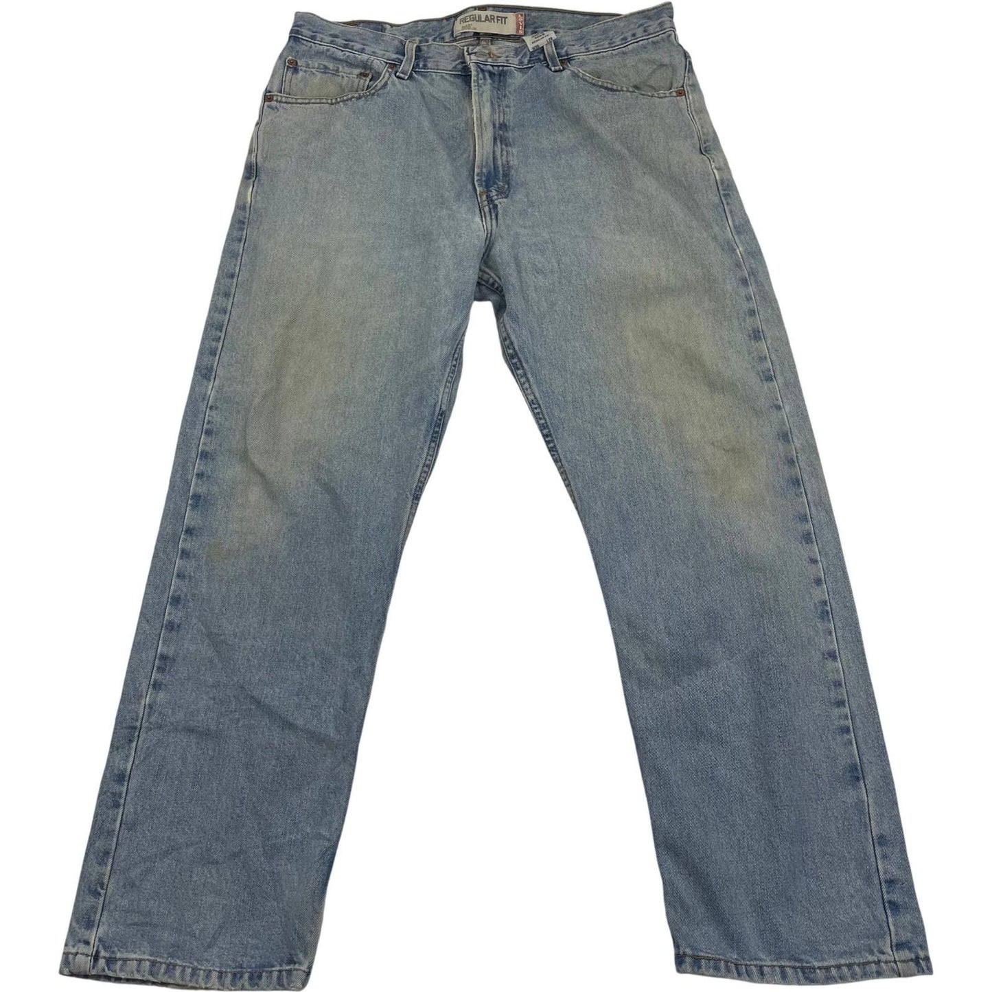 Levi's 505 Regular Fit Straight Leg Light Wash Blue Denim Jeans Mens W36 L29