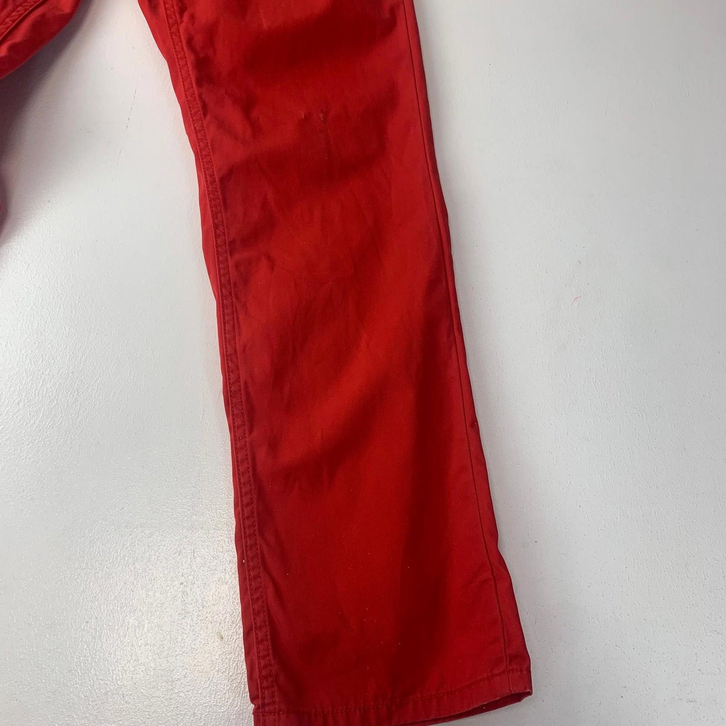 Tommy Hilfiger Red Trousers Straight Cotton Stylish Mens 32/30