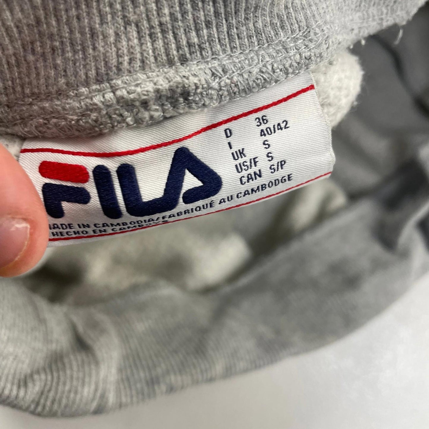 FILA Sweatpants Jogger Style Soft Grey Womens S