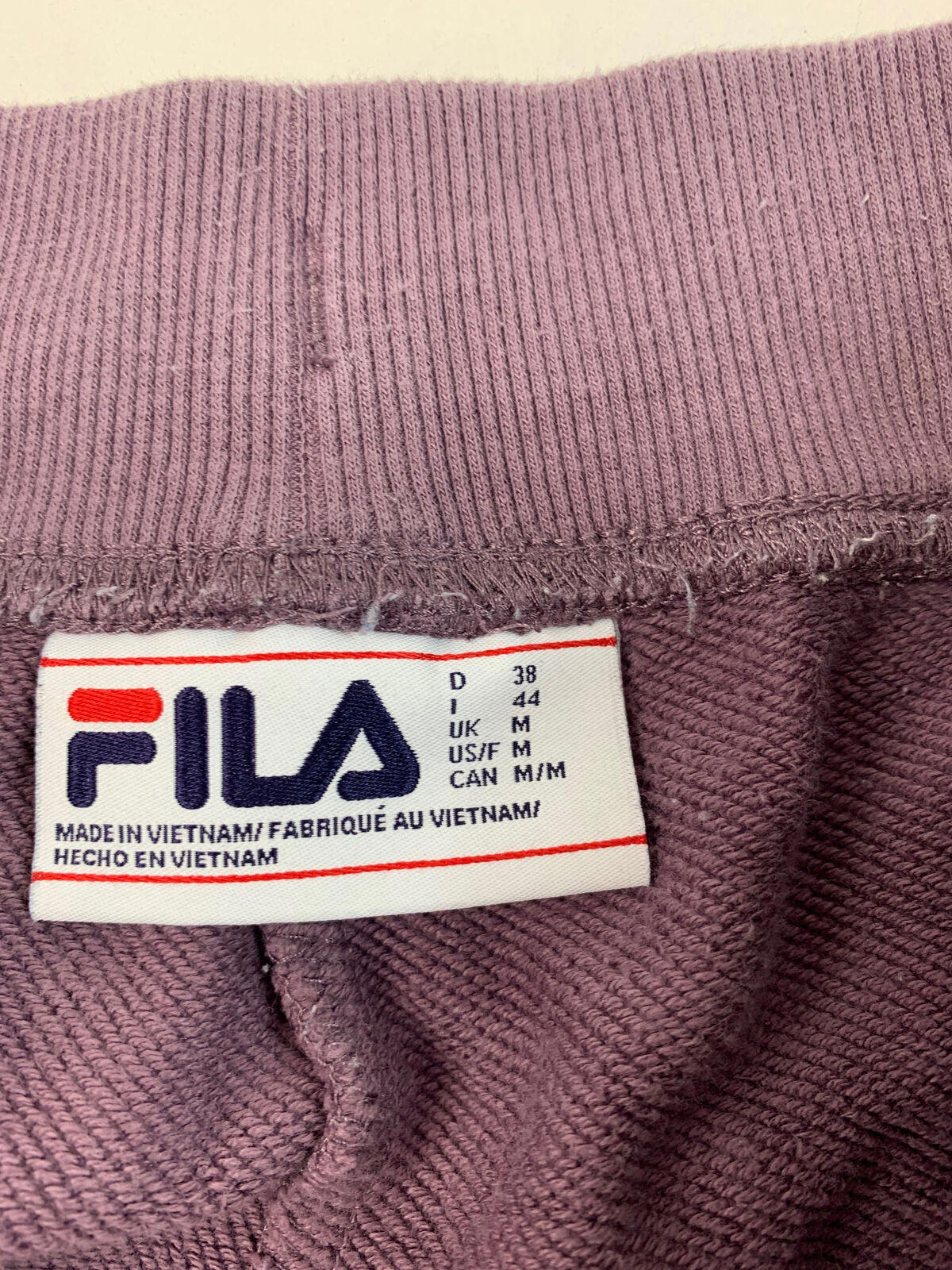 Women’s FILA Joggers / Lilac / Medium / Classic Fit / Cuffed Ankles