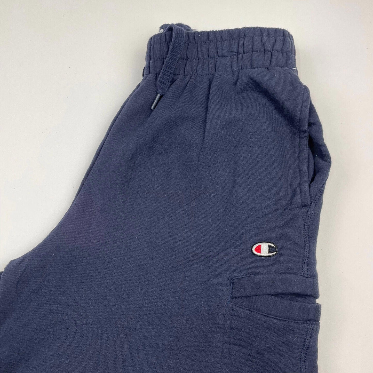 Men’s CHAMPION Dark Blue Cargo Joggers , Cargo Sweatpants , Size Large Long