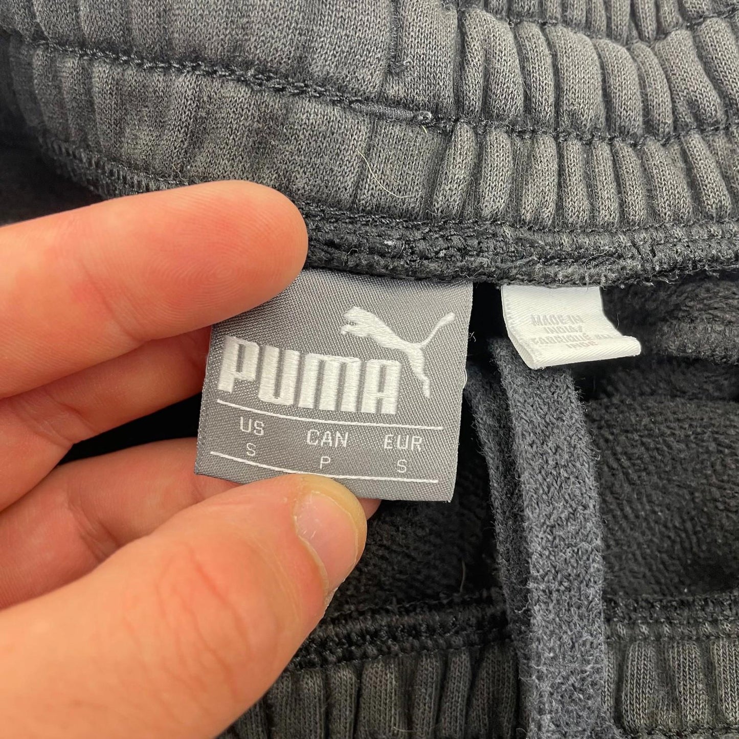 Puma Sweatpants Jogger Elastic Waist Black Mens Small