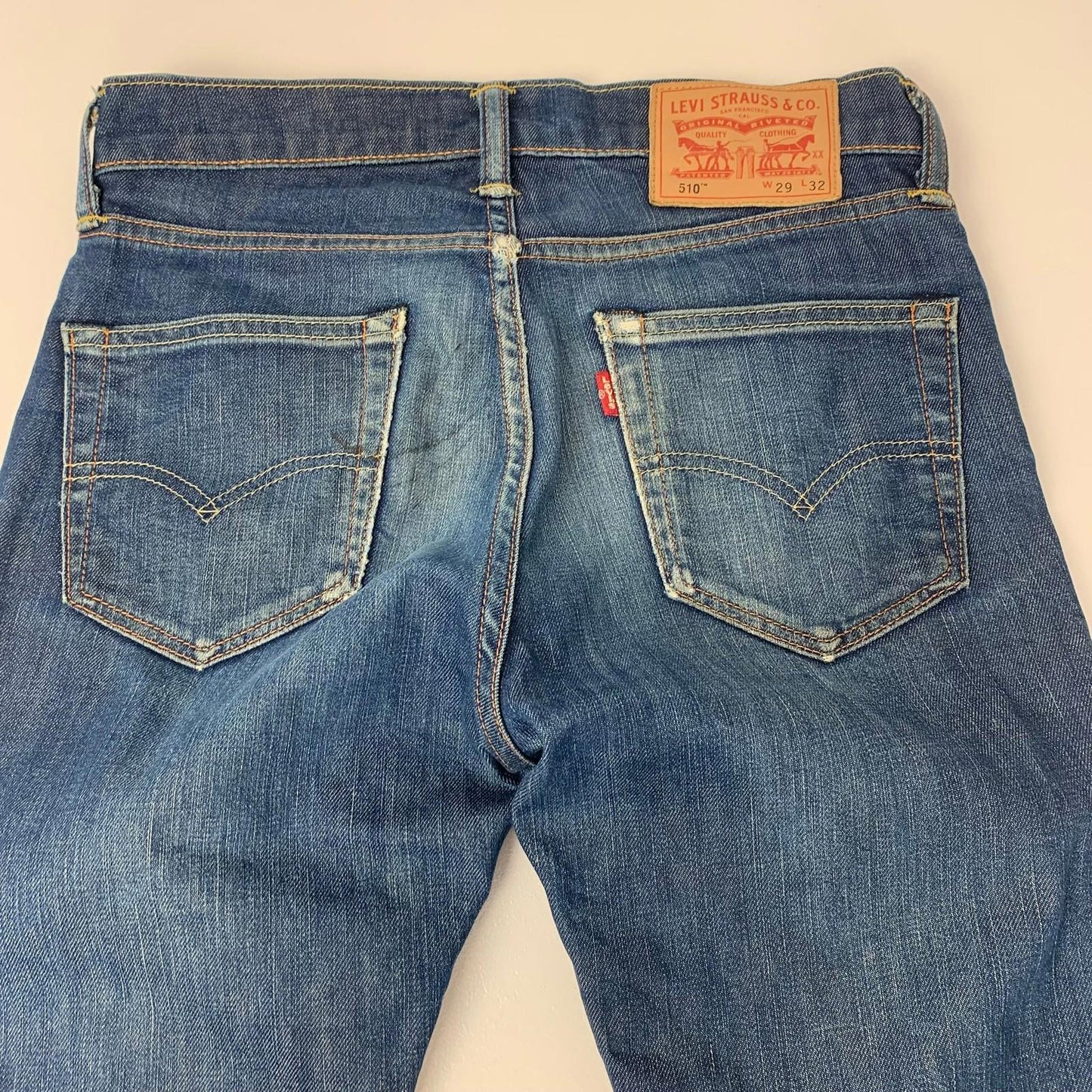 LEVI'S 510 Skinny Fit Denim Jeans Blue Stretch Classic Mens W29 L32