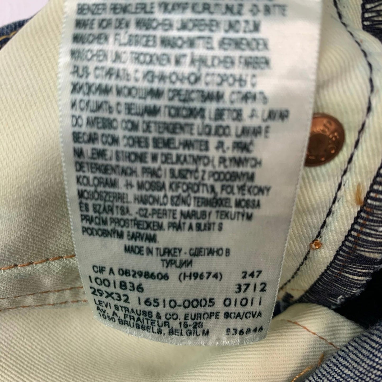 LEVI'S 510 Skinny Fit Denim Jeans Blue Stretch Classic Mens W29 L32