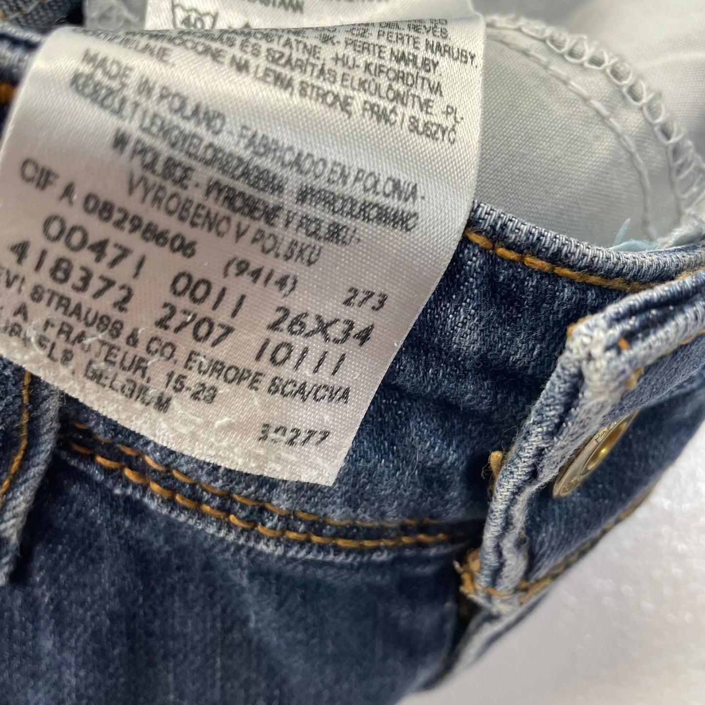 Levi's 471 Slim Fit Denim Jeans Blue Women UK 6