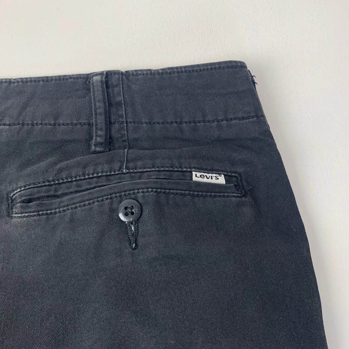 Levi's Trousers Casual Black Cotton Straight Black Mens 32 X 30