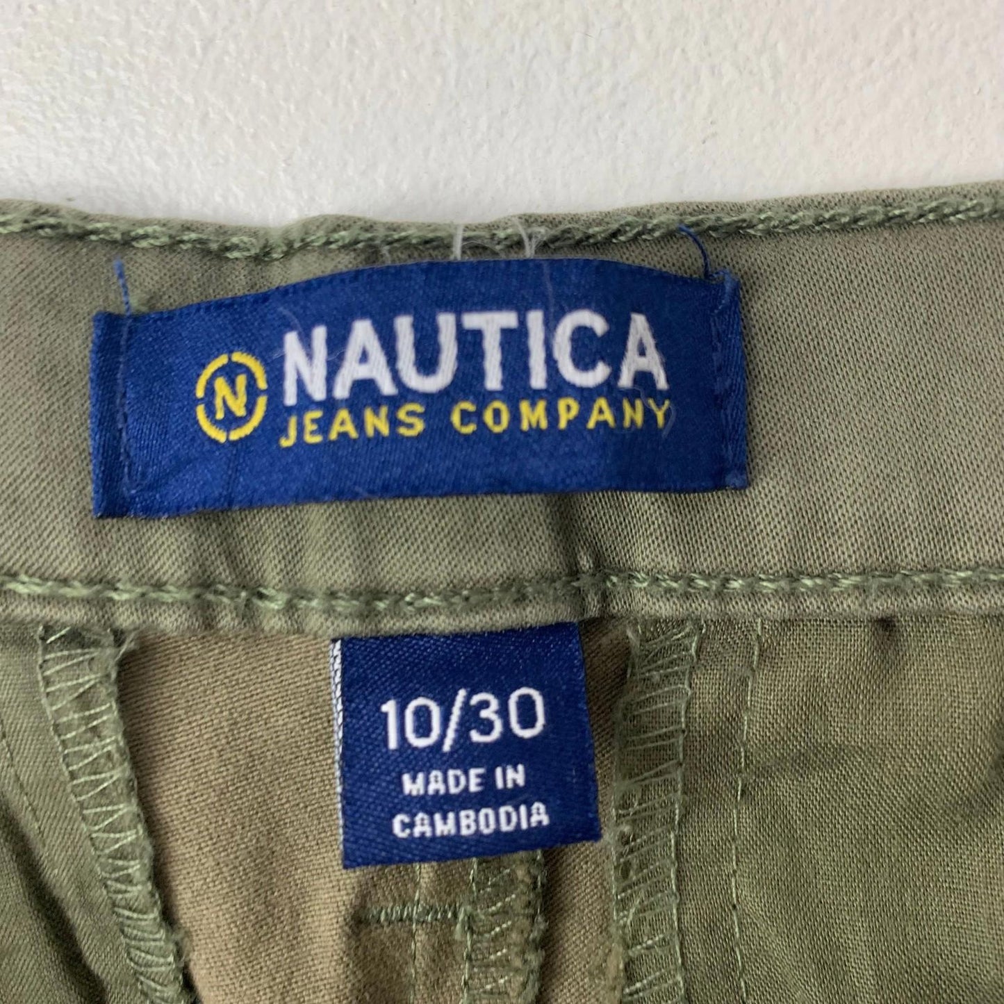 Nautica Jeans Company Tencel Ankle Trousers Green Womens UK 14