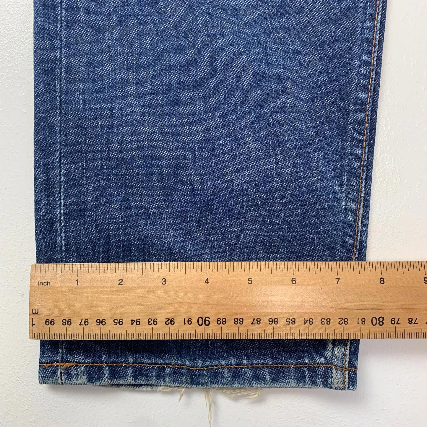 Levi Strauss & Co 505 Straight Leg Classic Blue Denim Jeans Mens W32 L34