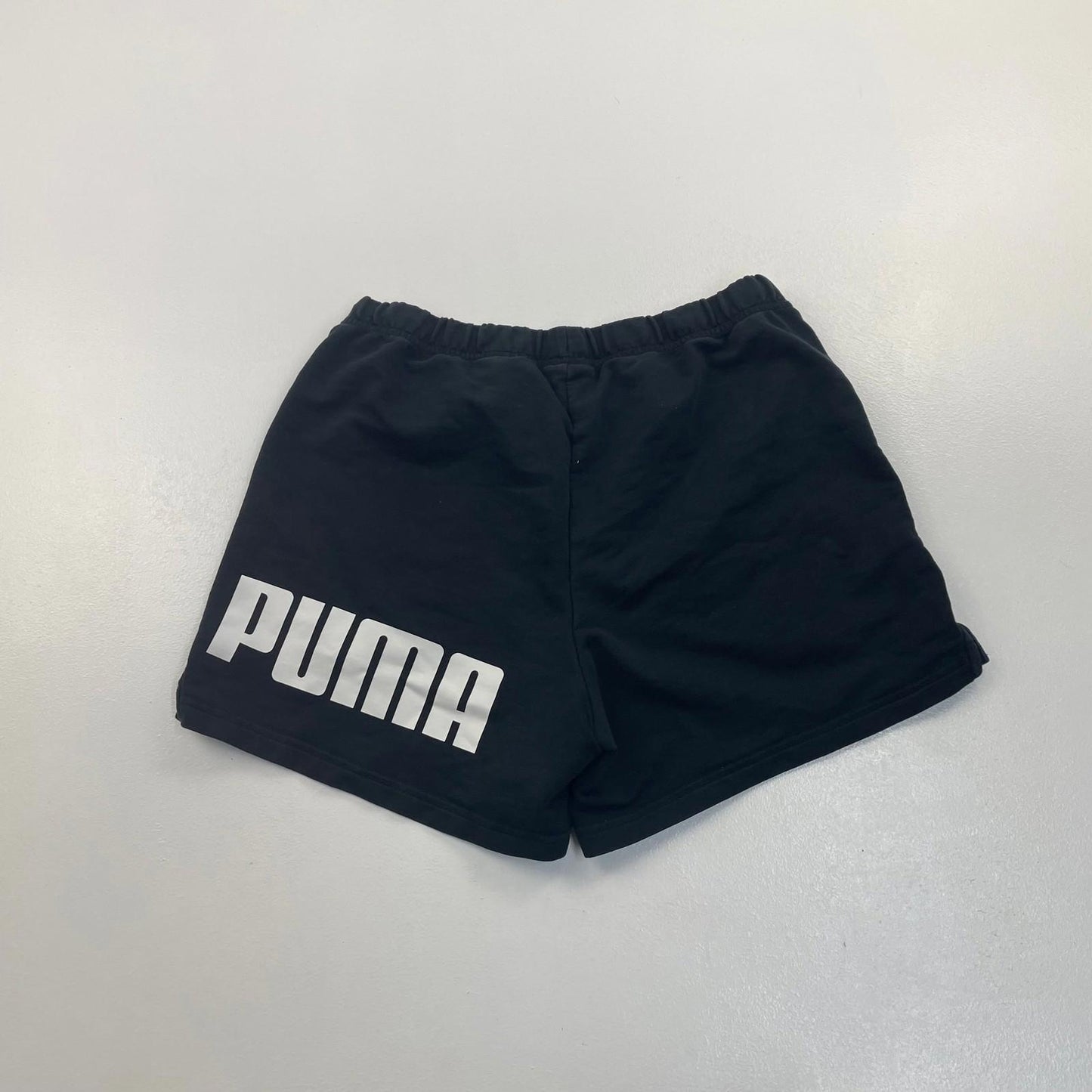Puma Women's Athletic Shorts Drawstring Black UK 8