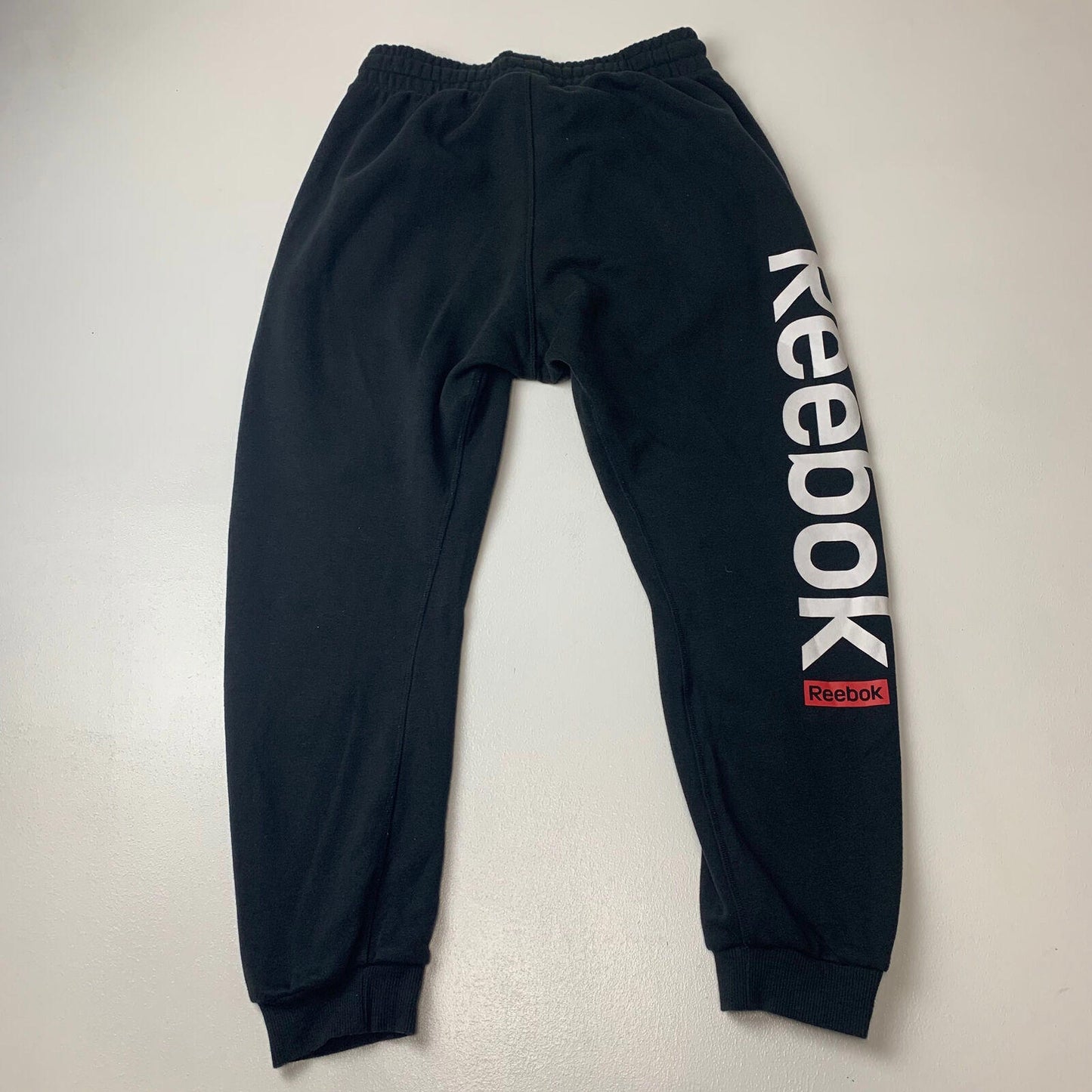 Mens REEBOK Joggers / Black / Small Short / Spellout / Sweatpants