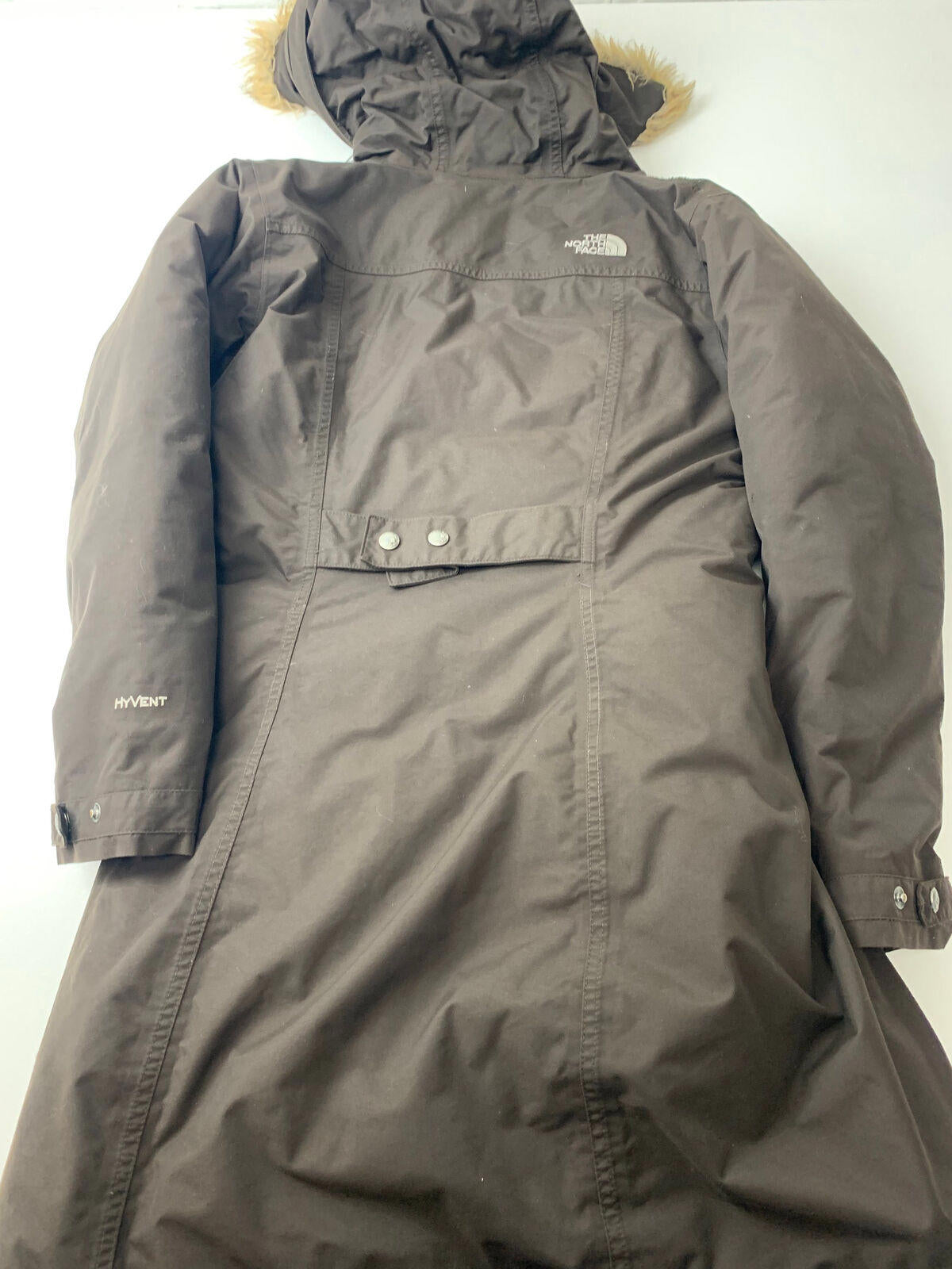 Women’s THE NORTH FACE Hyvent Padded Winter Coat / Brown / Small / Long Jacket