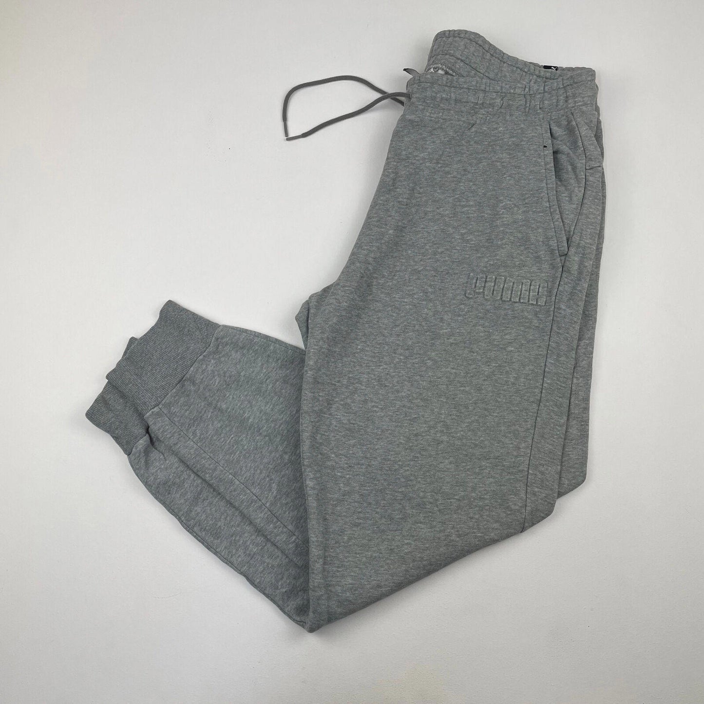 Men’s Grey PUMA Embossed Logo Joggers , Sweatpants , Size XL