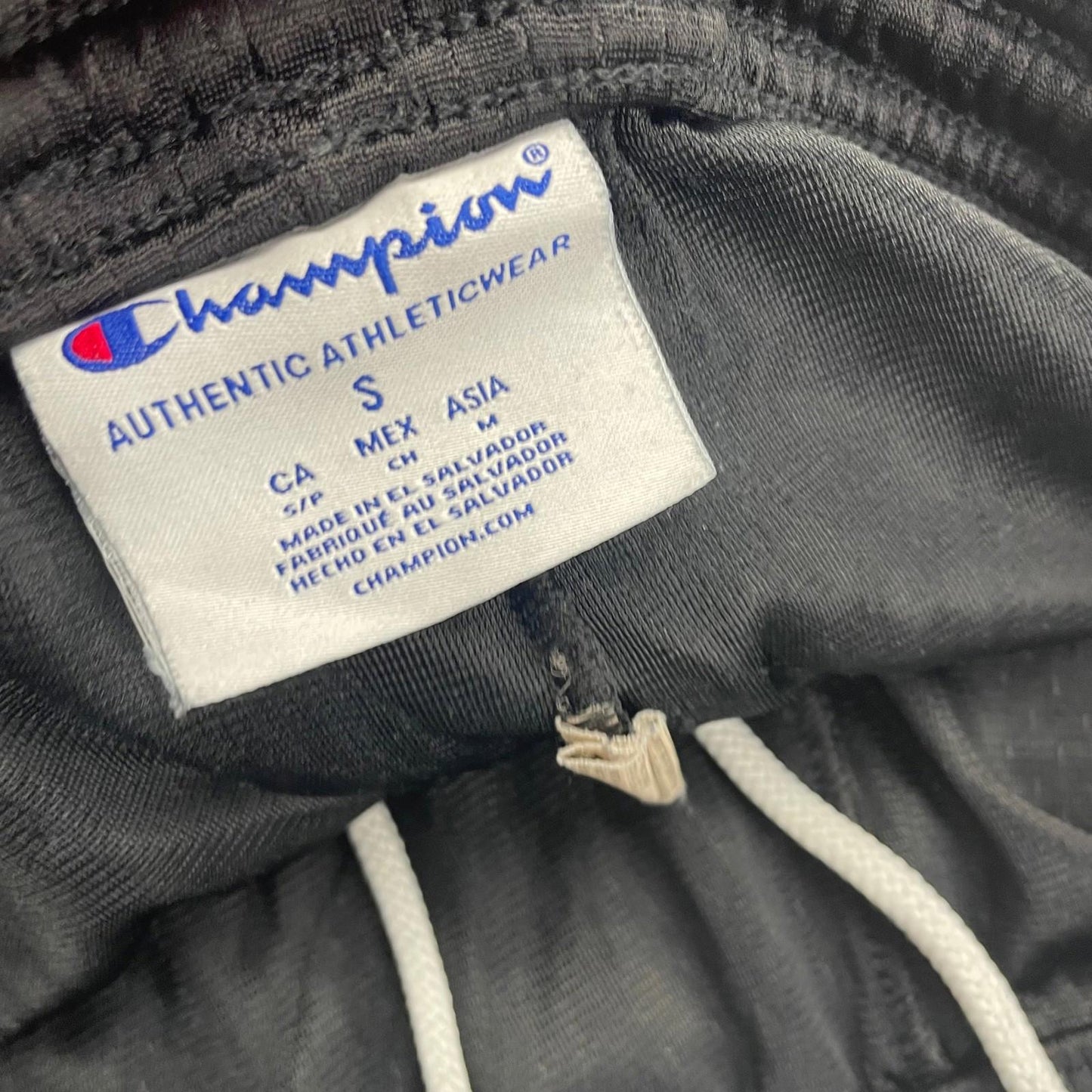 CHAMPION Athletic Shorts Mesh Sport Black Mens Small S