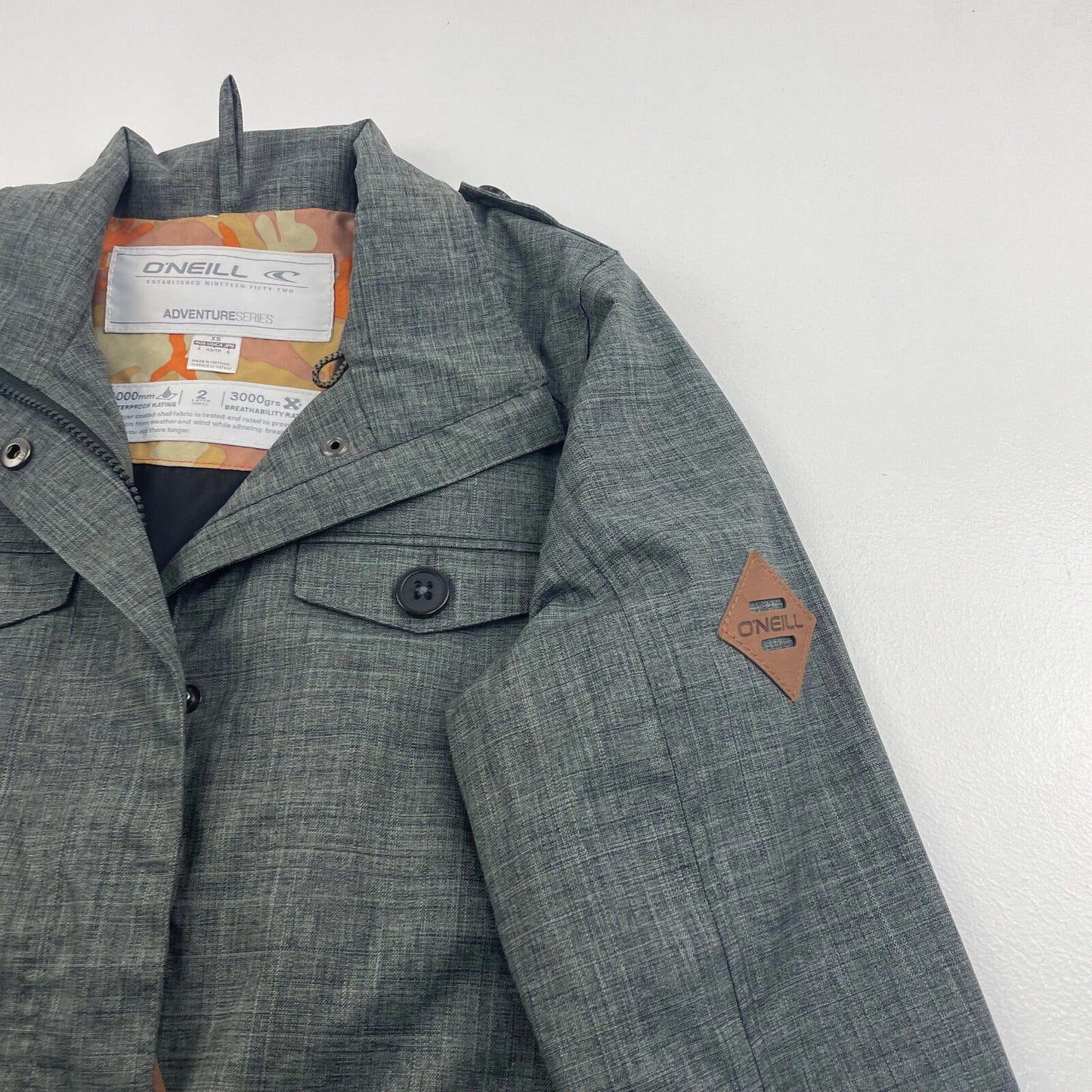 Women’s O’NEILL Grey 3KM Waterproof Adventure Series Jacket , Size XS