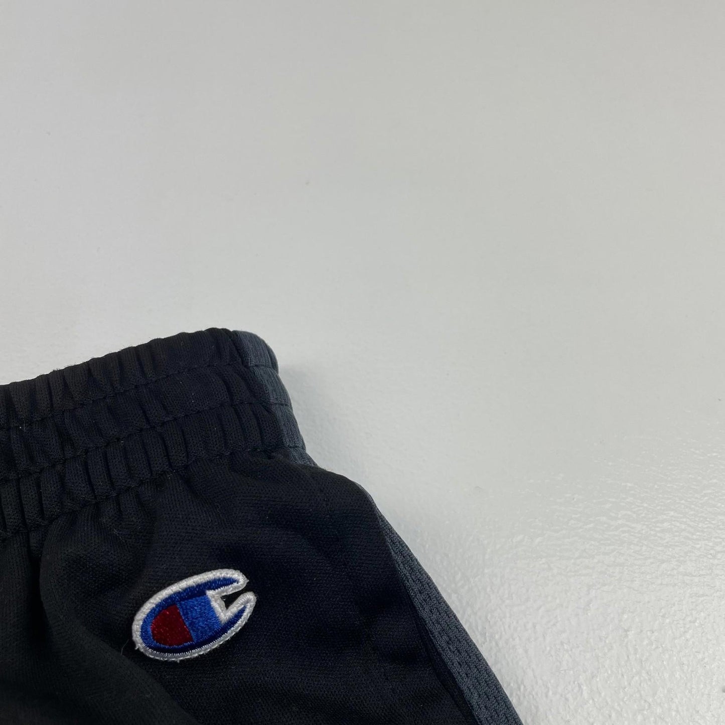 CHAMPION Athletic Shorts Elastic Waist Black Grey Boys Size Large