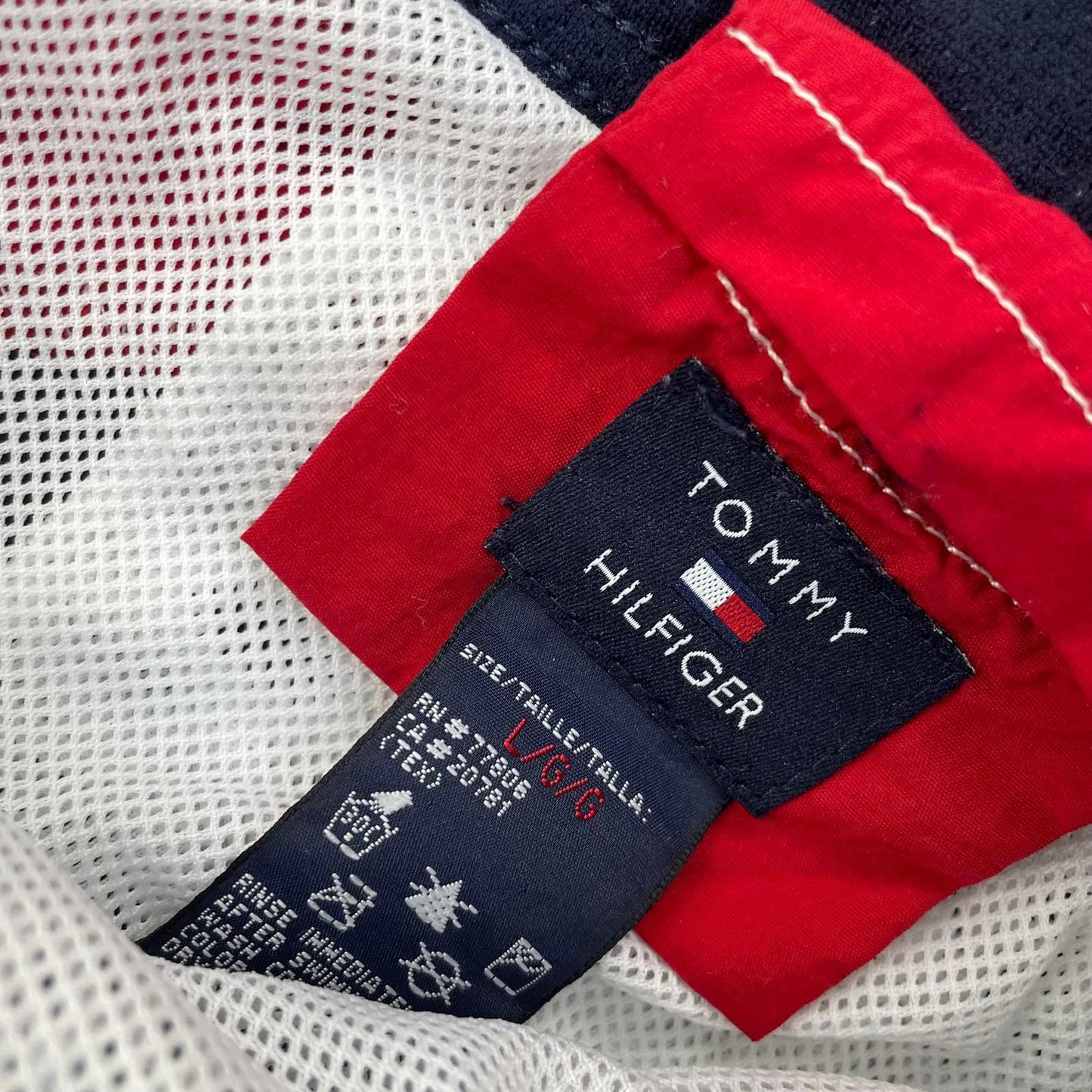 TOMMY HILFIGER Swim Shorts Red Blue Yellow Mens L
