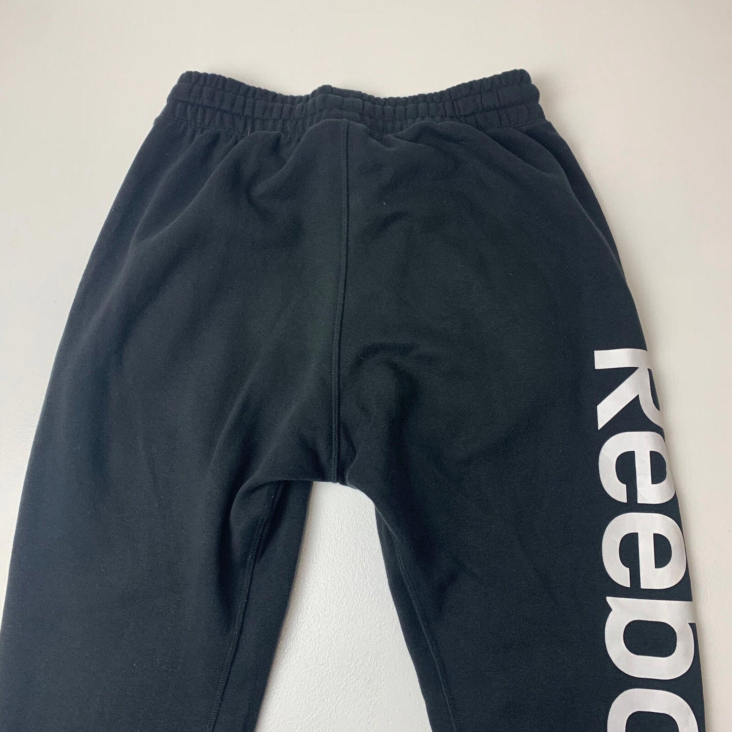 Mens REEBOK Joggers / Black / Small Short / Spellout / Sweatpants