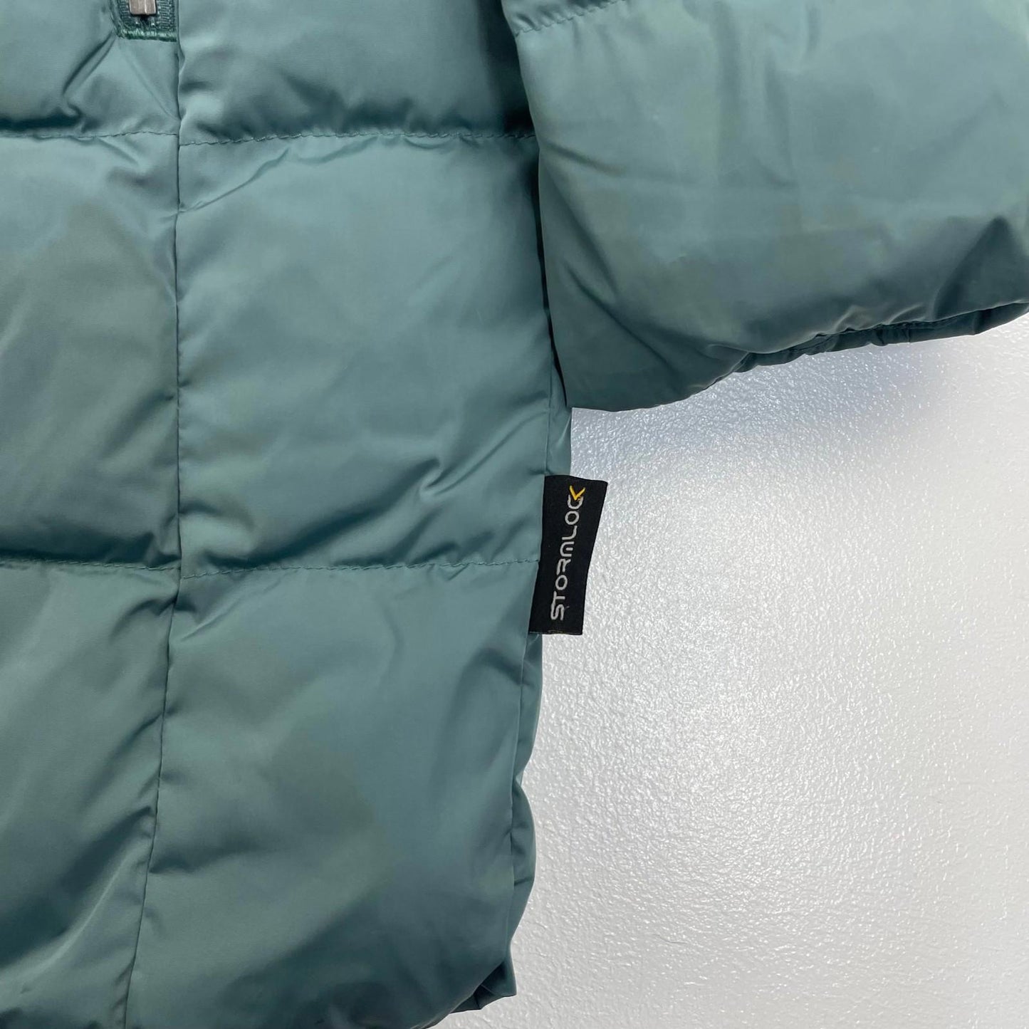 JACK WOLFSKIN Women's Puffer Jacket Fur Hood Outdoor Winter Green Size UK 6