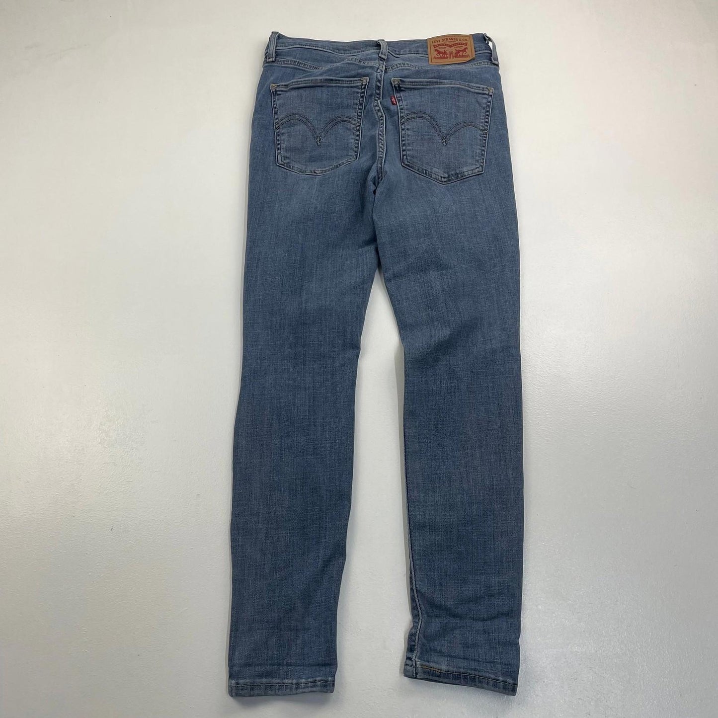 Levi's Mile High Super Skinny Distressed Jeans Blue Denim Women UK 8