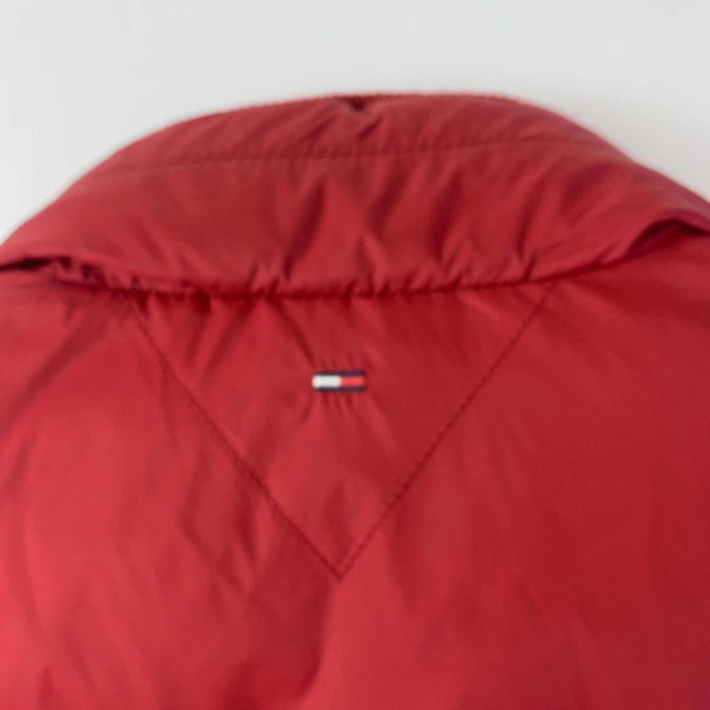 Hilfiger Denim Puffer Jacket Quilted Outdoor Red Womens Medium