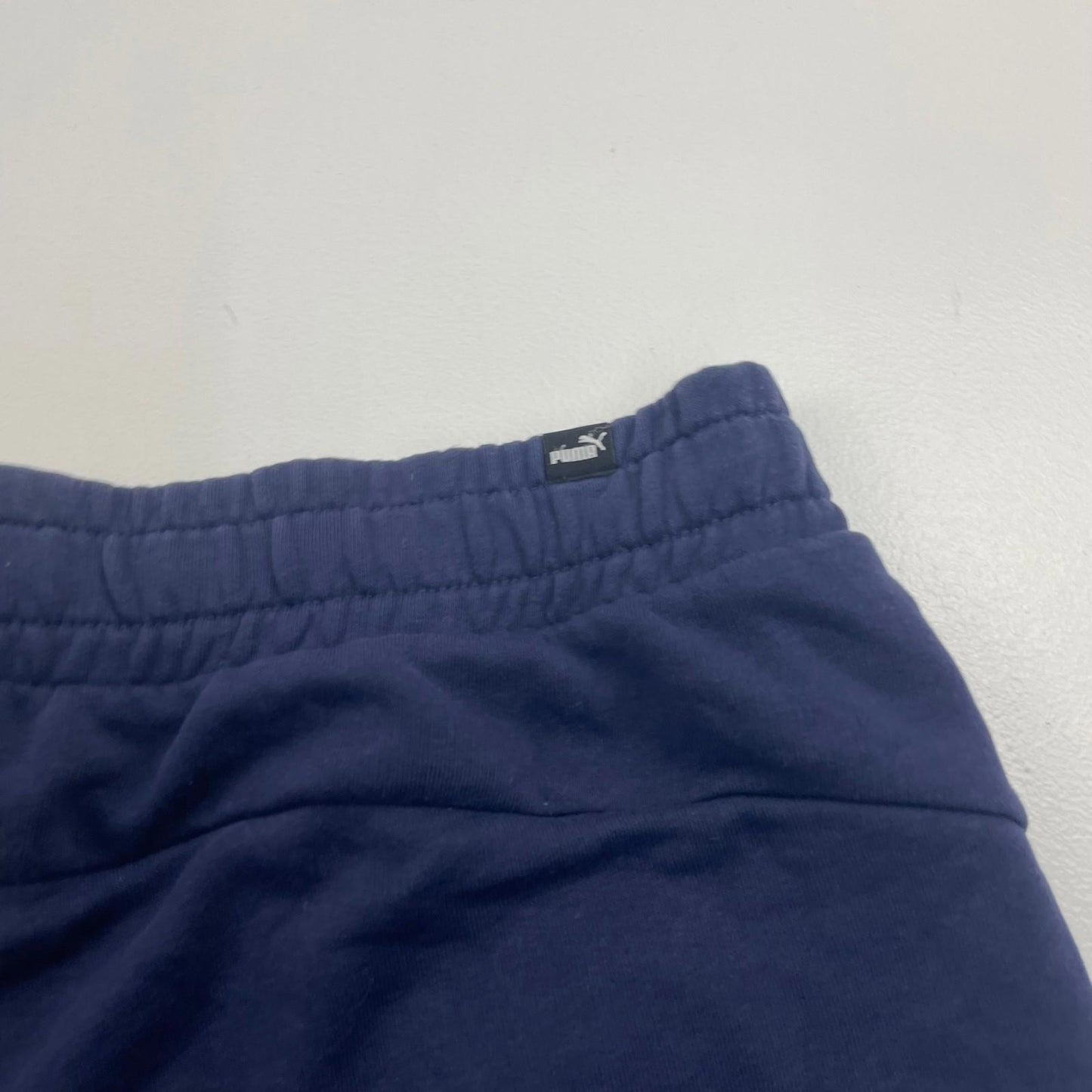 Puma Men's Athletic Shorts Elastic Waist Logo Blue Large
