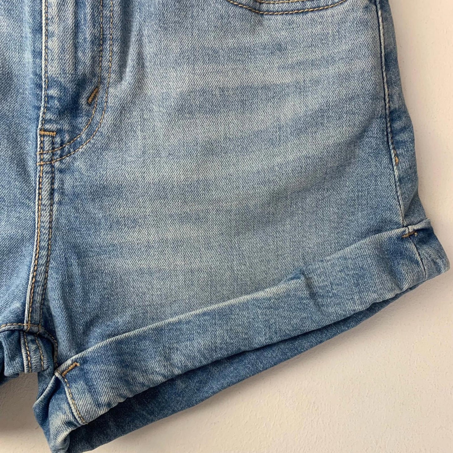 Levi's Denim Cut-Off Shorts Rolled Cuff Light Wash Blue Womens W25 / UK 4 - 6