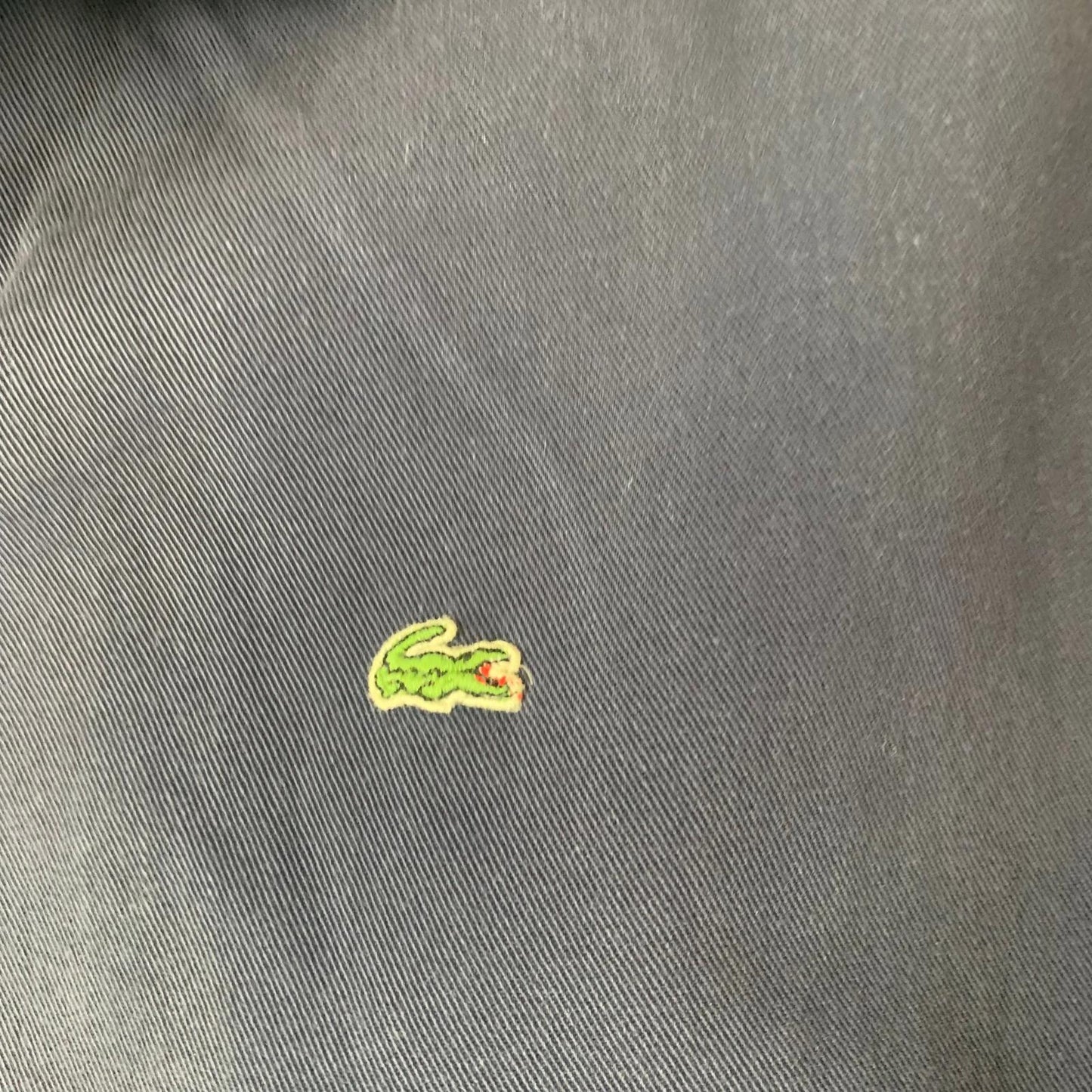 Lacoste Jacket Casual Zip Logo Navy Cotton Mens L