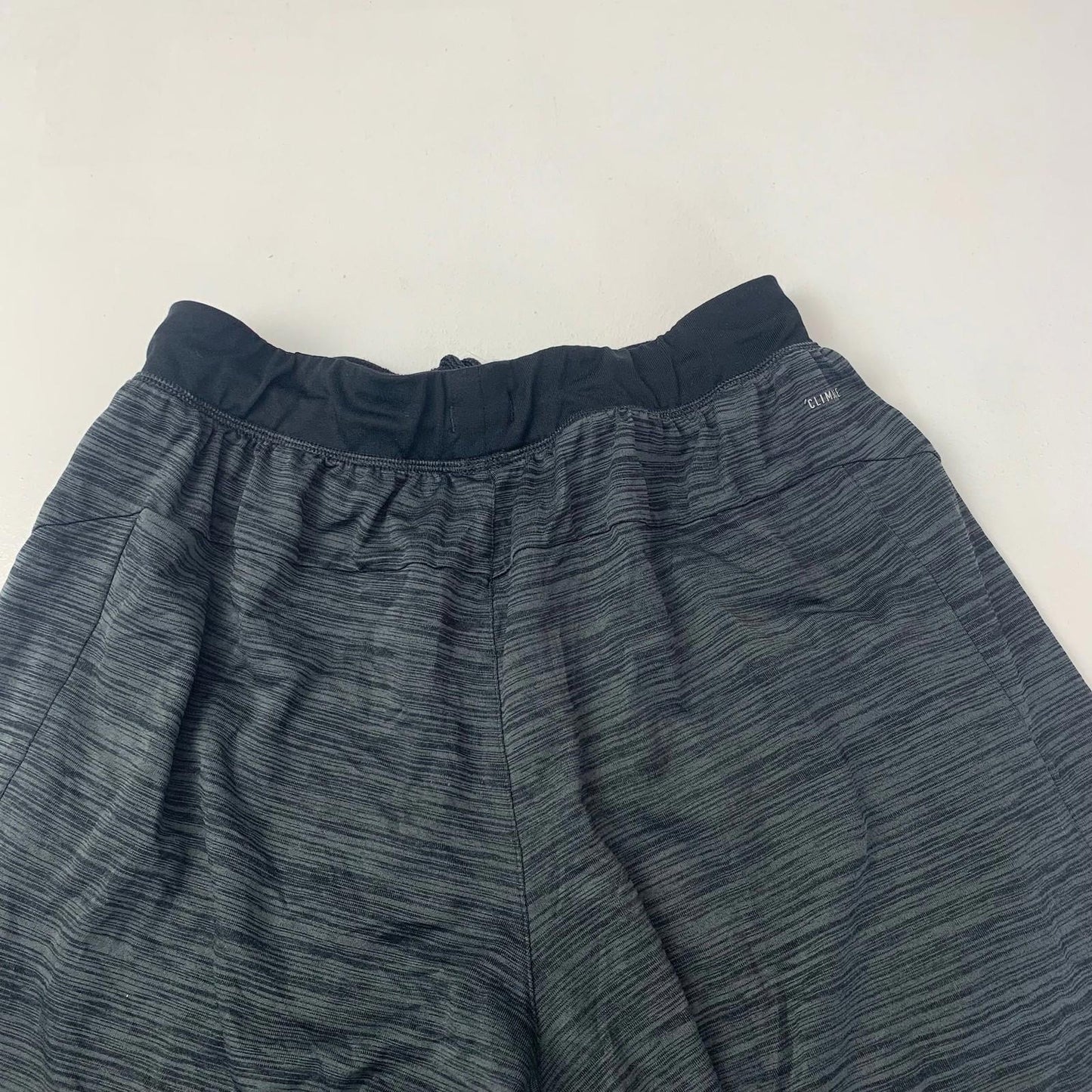 ADIDAS Climalite Shorts Activewear Performance Black Striped Mens Small
