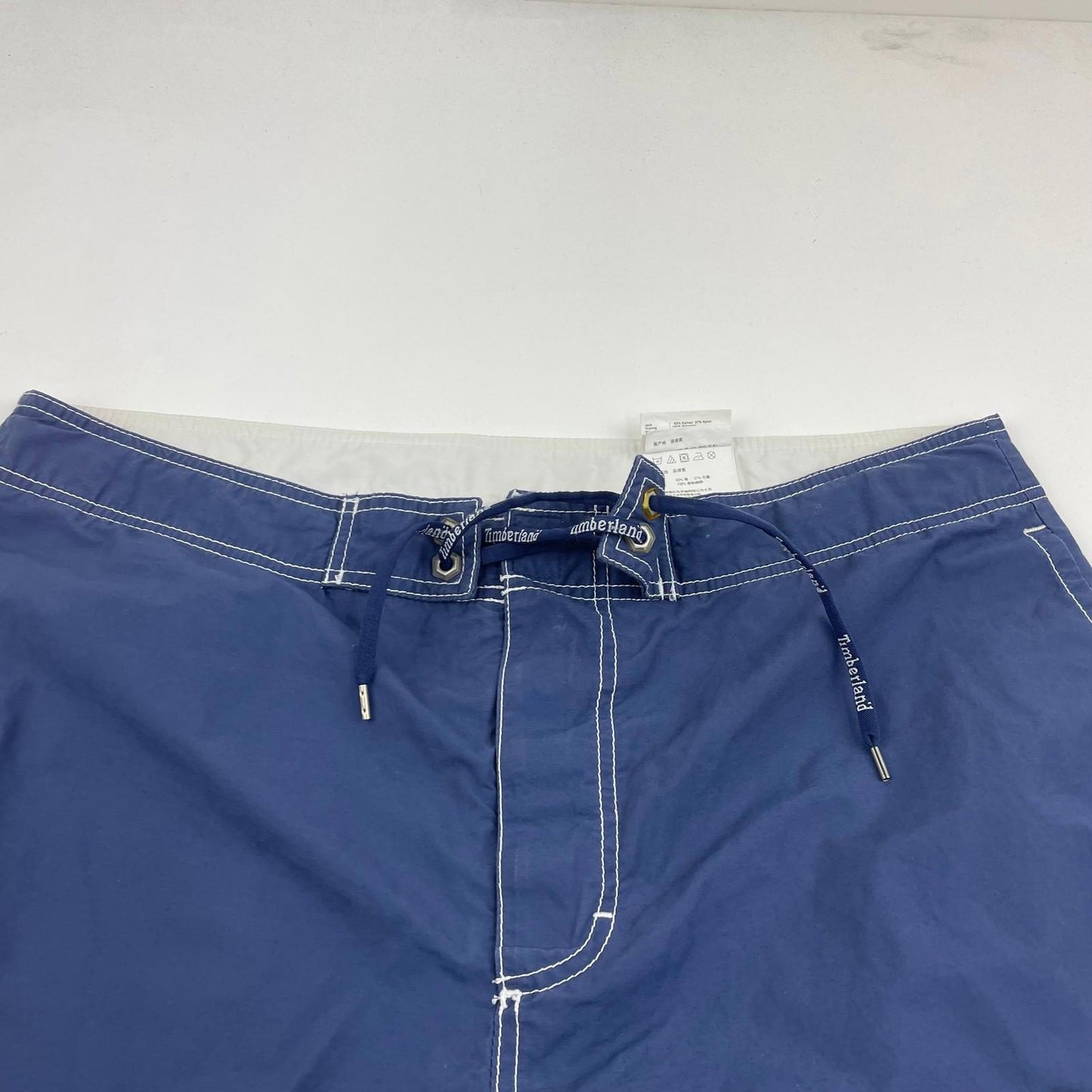 TIMBERLAND Stratham Swimwear Board Shorts Blue White Mens Waist 38