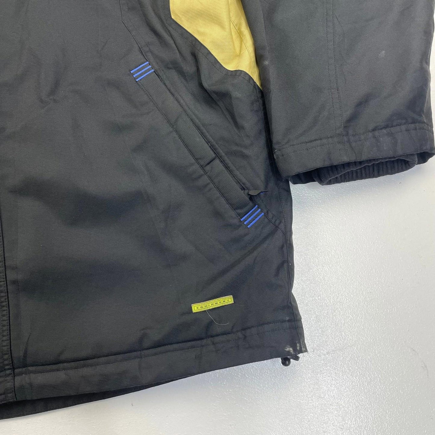 Adidas Equipment 90's Vintage Jacket Outdoor Black Yellow Mens XL