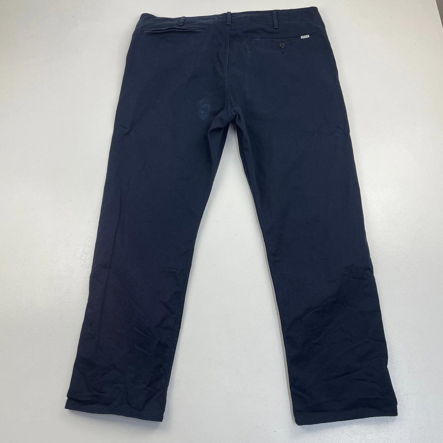 Levi's Navy Chino Trousers Casual 90s Straight Leg Mens Size 36 X 32