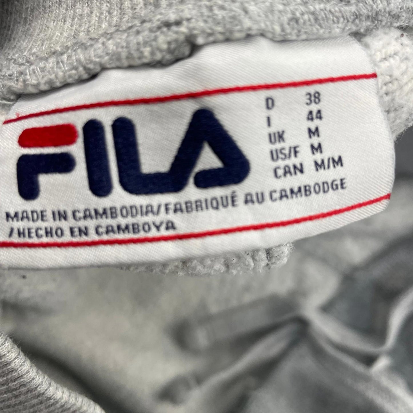 FILA Jogger Sweatpants Elastic Waist Grey Logo Women's Medium