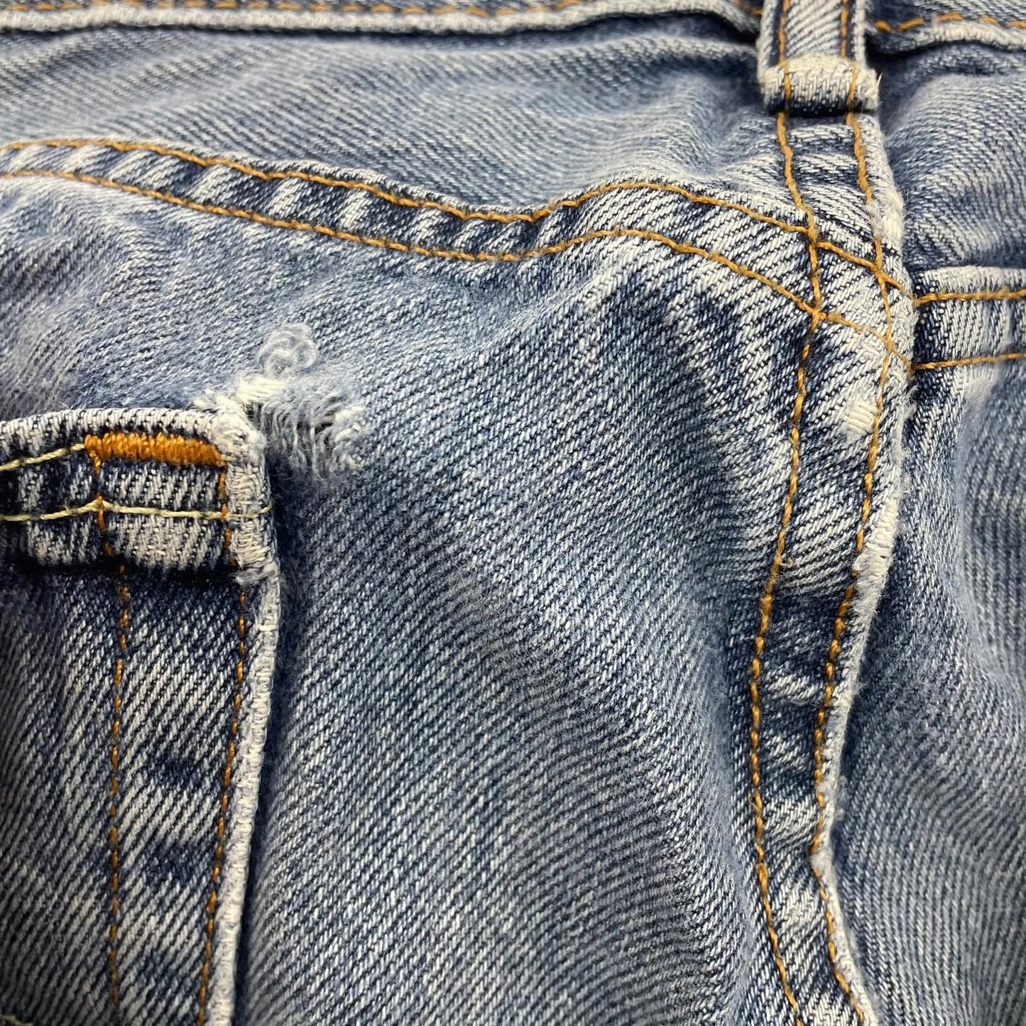 LEVI'S Jeans Straight Leg Vintage Distressed Blue Denim Mens W34 L34