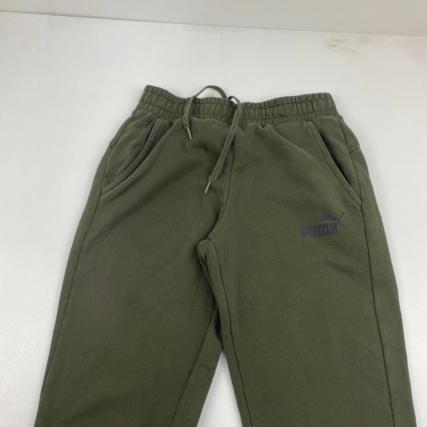 PUMA Jogger Track Pants Elastic Waist Green Mens S