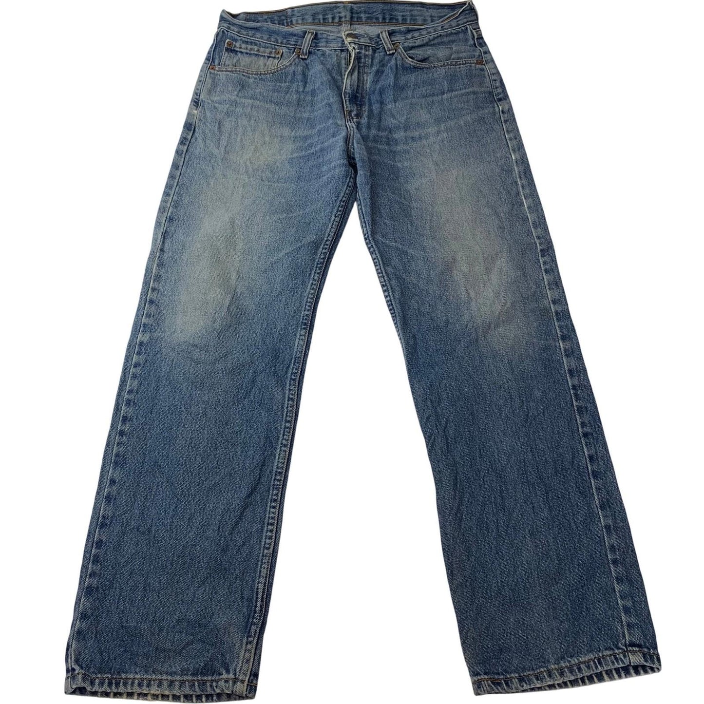 Levi's Straight Leg Denim Jeans Distressed Vintage Blue Mens W34 L30