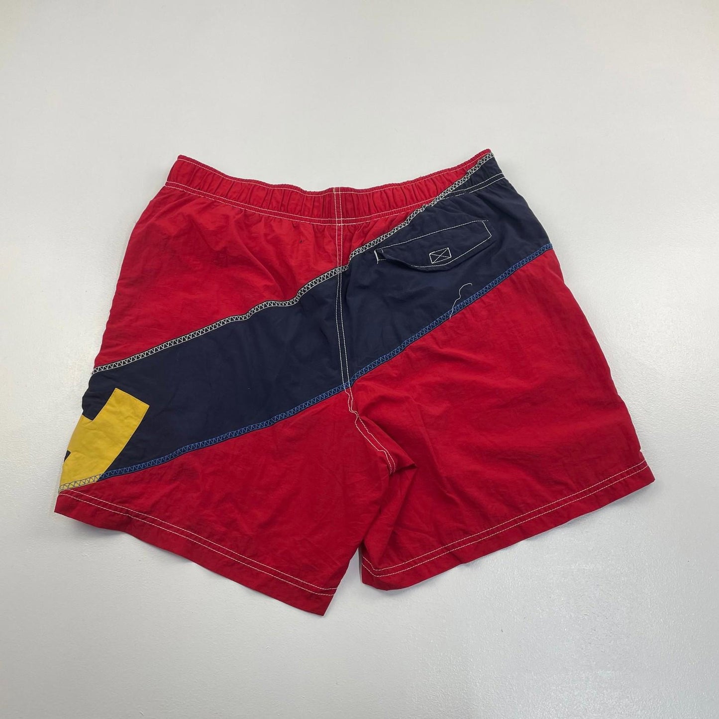 TOMMY HILFIGER Swim Shorts Red Blue Yellow Mens L