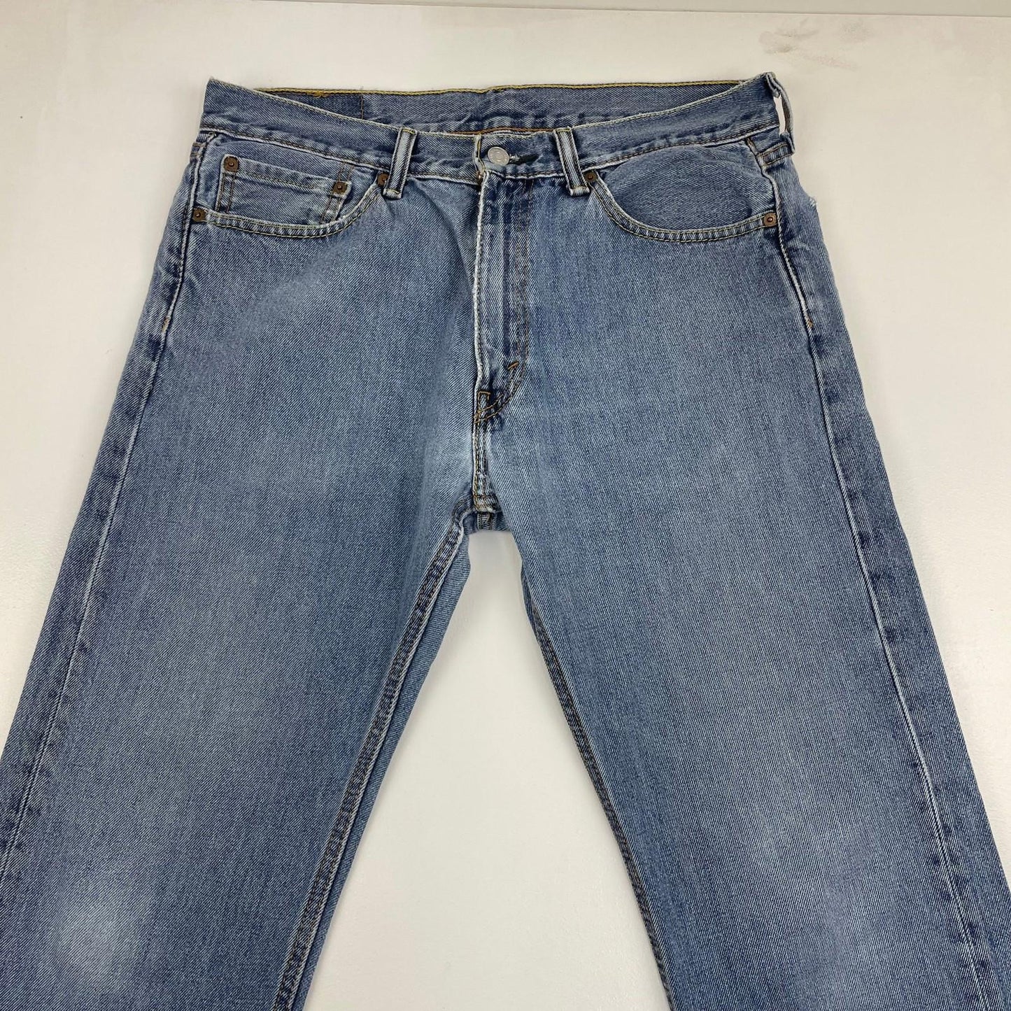 LEVI'S 505 Straight Regular Fit Denim Blue Jeans Mens W33 L32