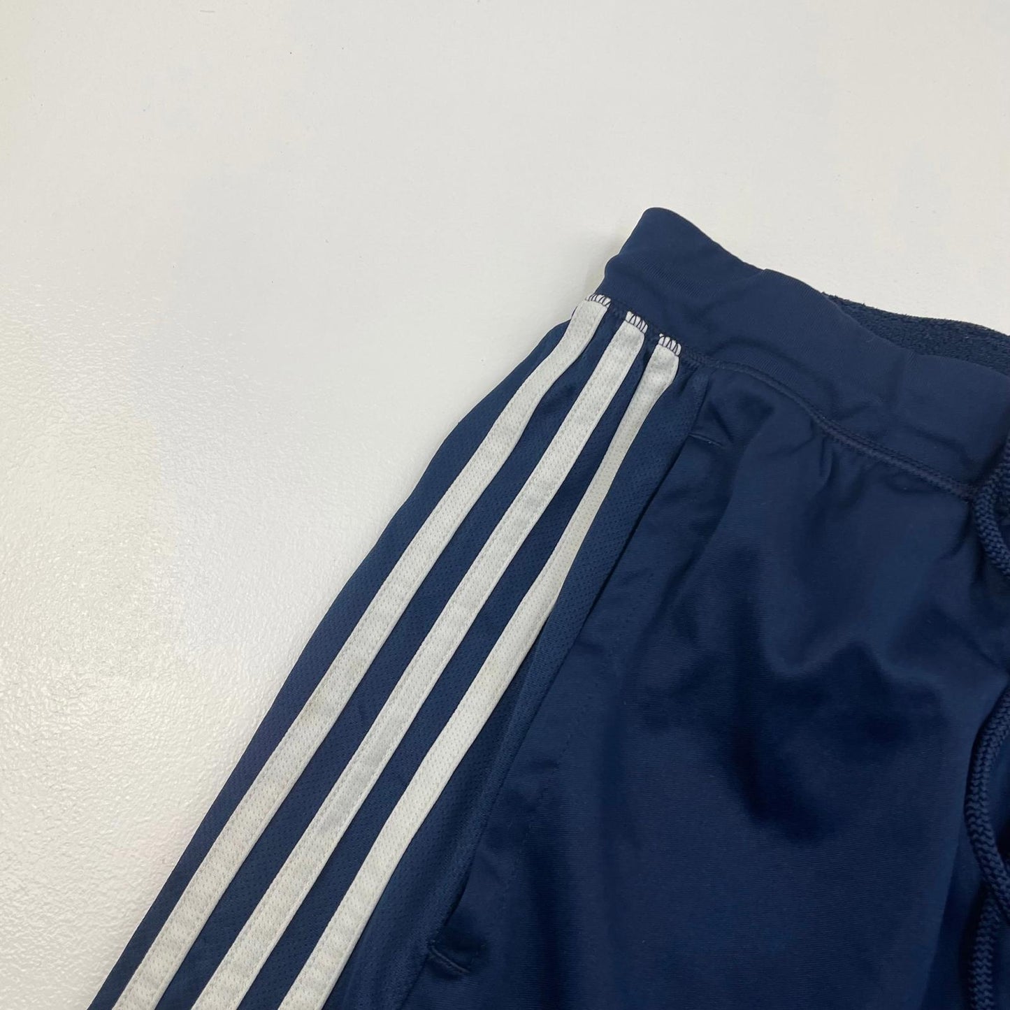 ADIDAS Climalite Shorts Athletic Striped Logo Blue Mens Small