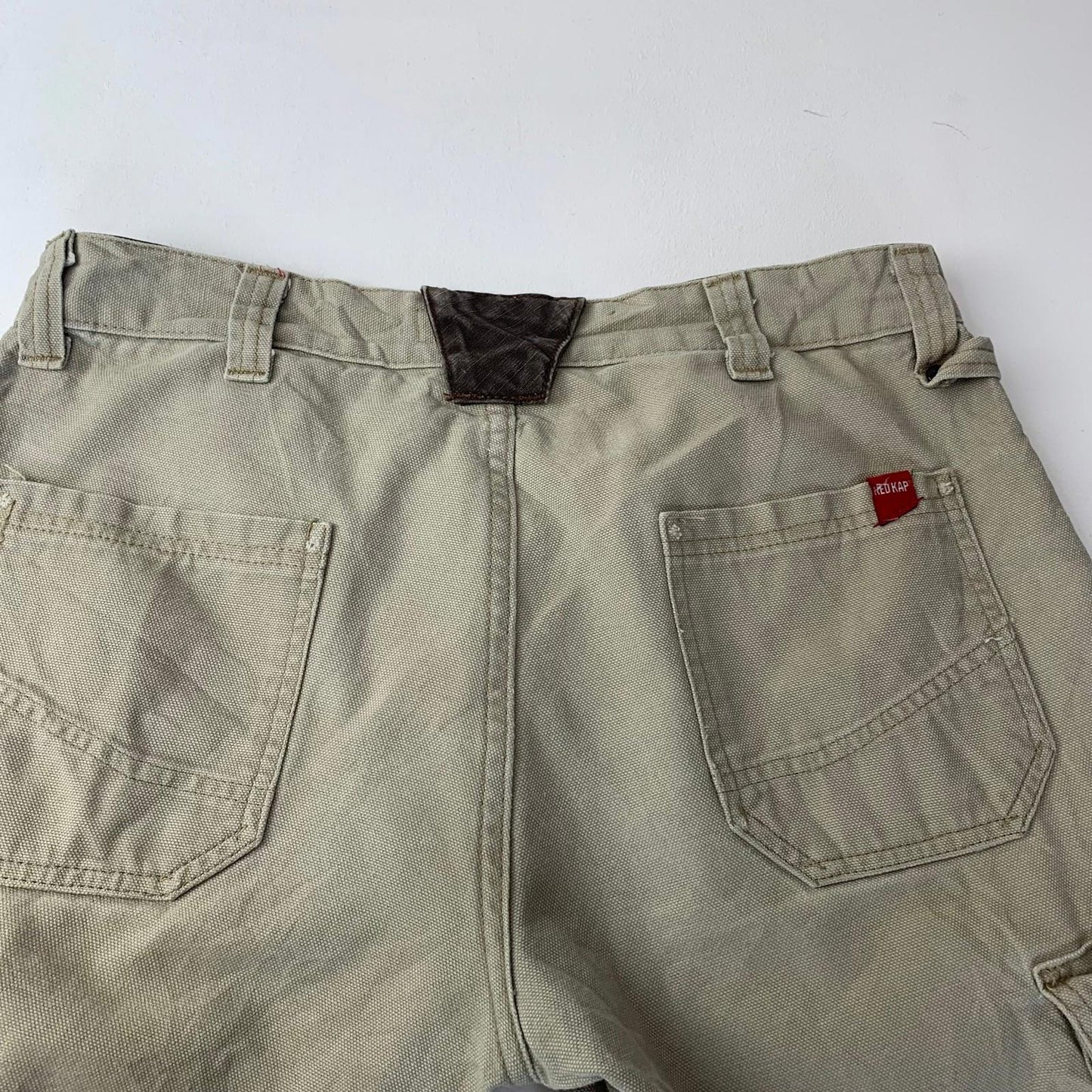 Red Kap Cargo Shorts Workwear Utility Beige Men's Size 32