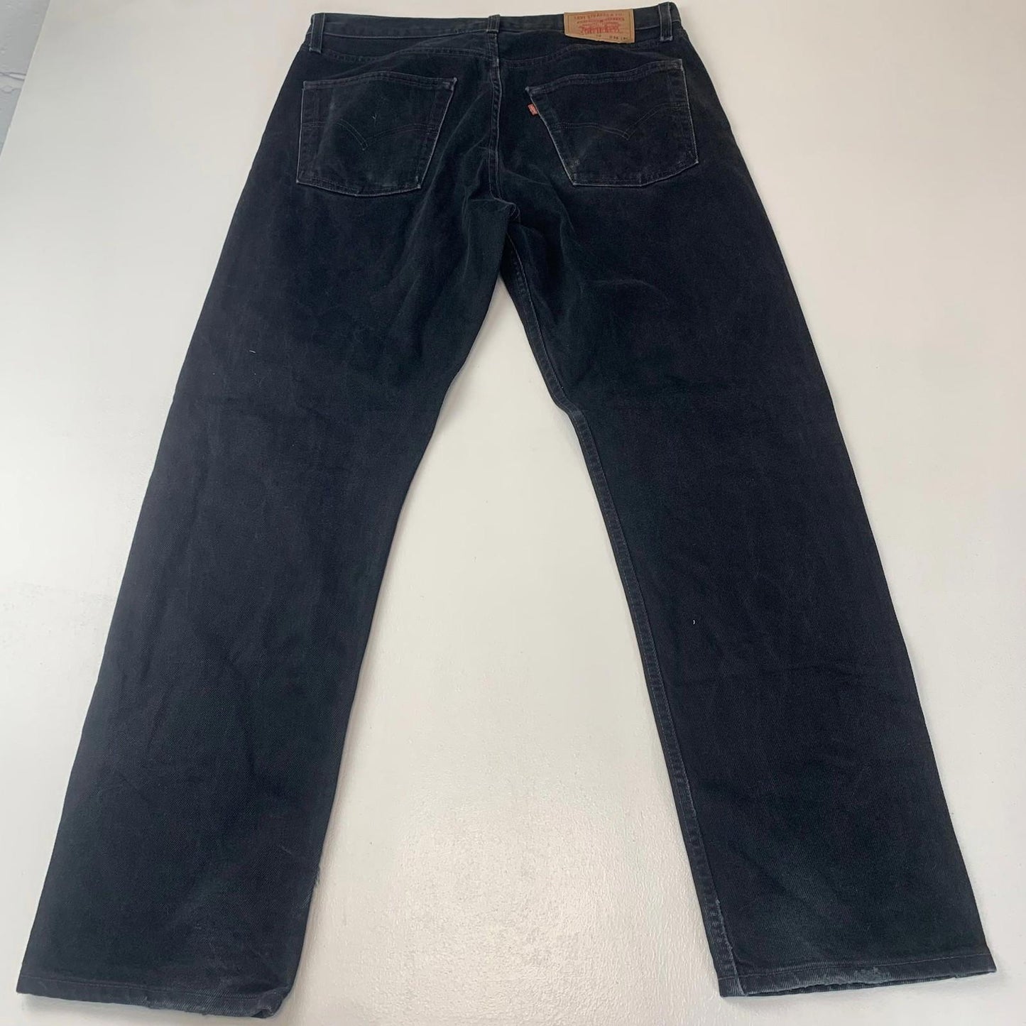LEVI'S 521 Jeans Regular Fit Straight Leg Black Mens W36 L32