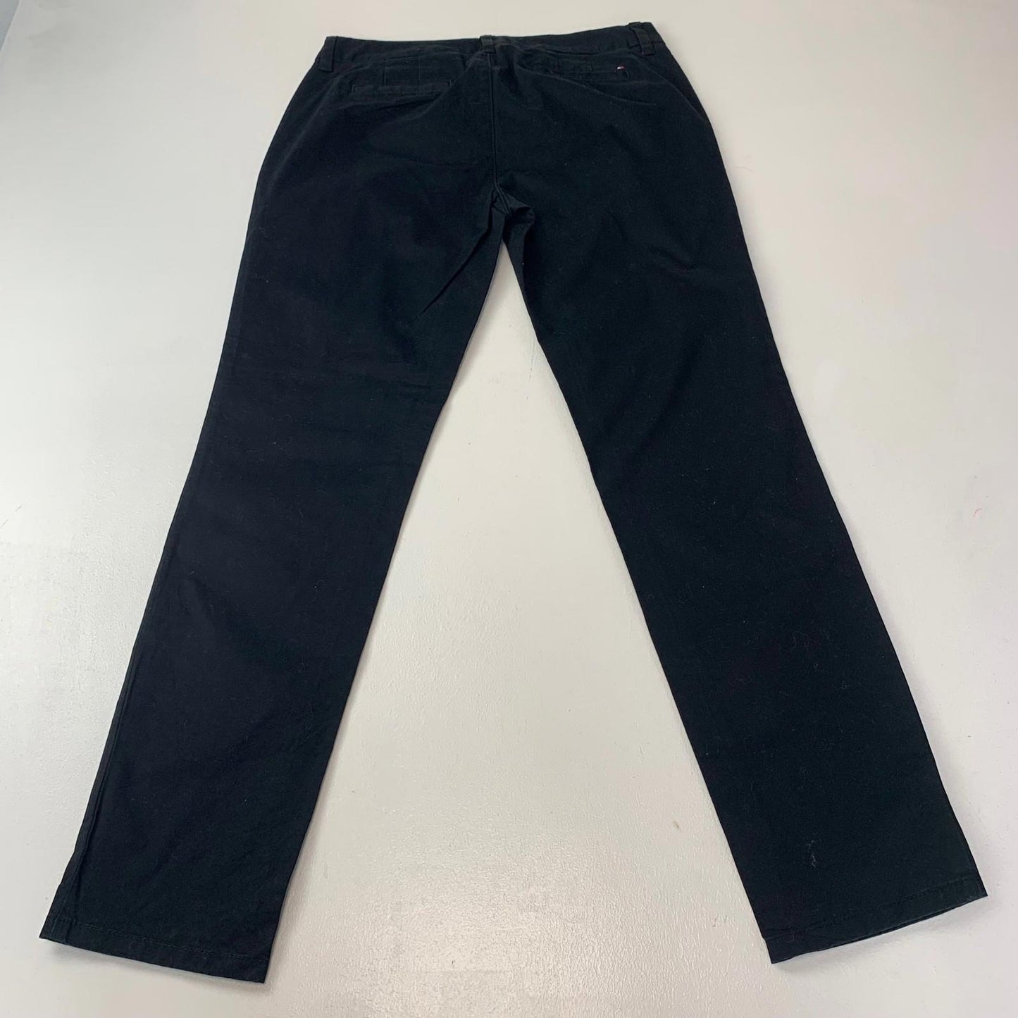 Tommy Hilfiger Hampton Stretch Slim Chino Trousers Black Women UK 10