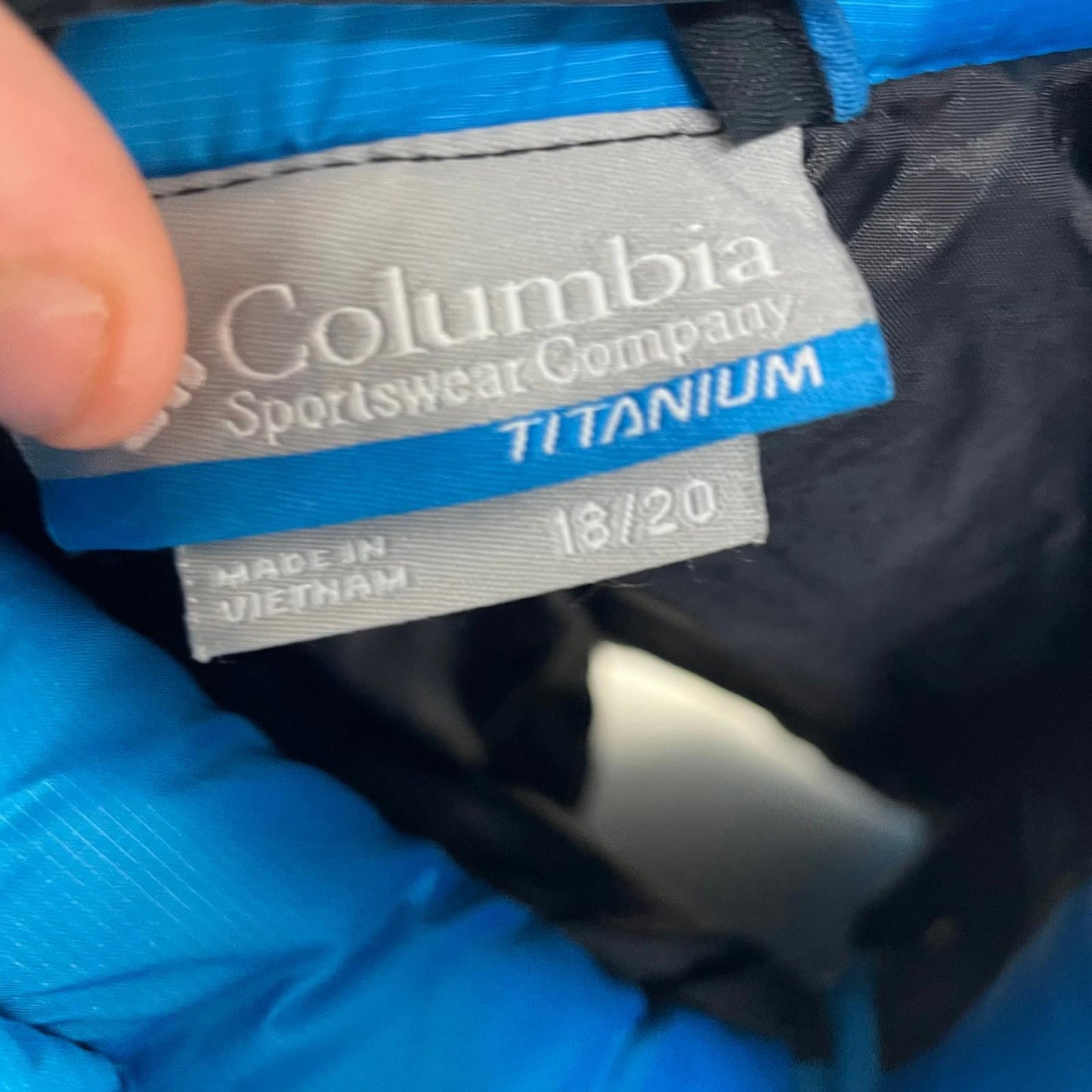 COLUMBIA Titanium Puffer Jacket Winter Warm Blue Womens UK 18/20